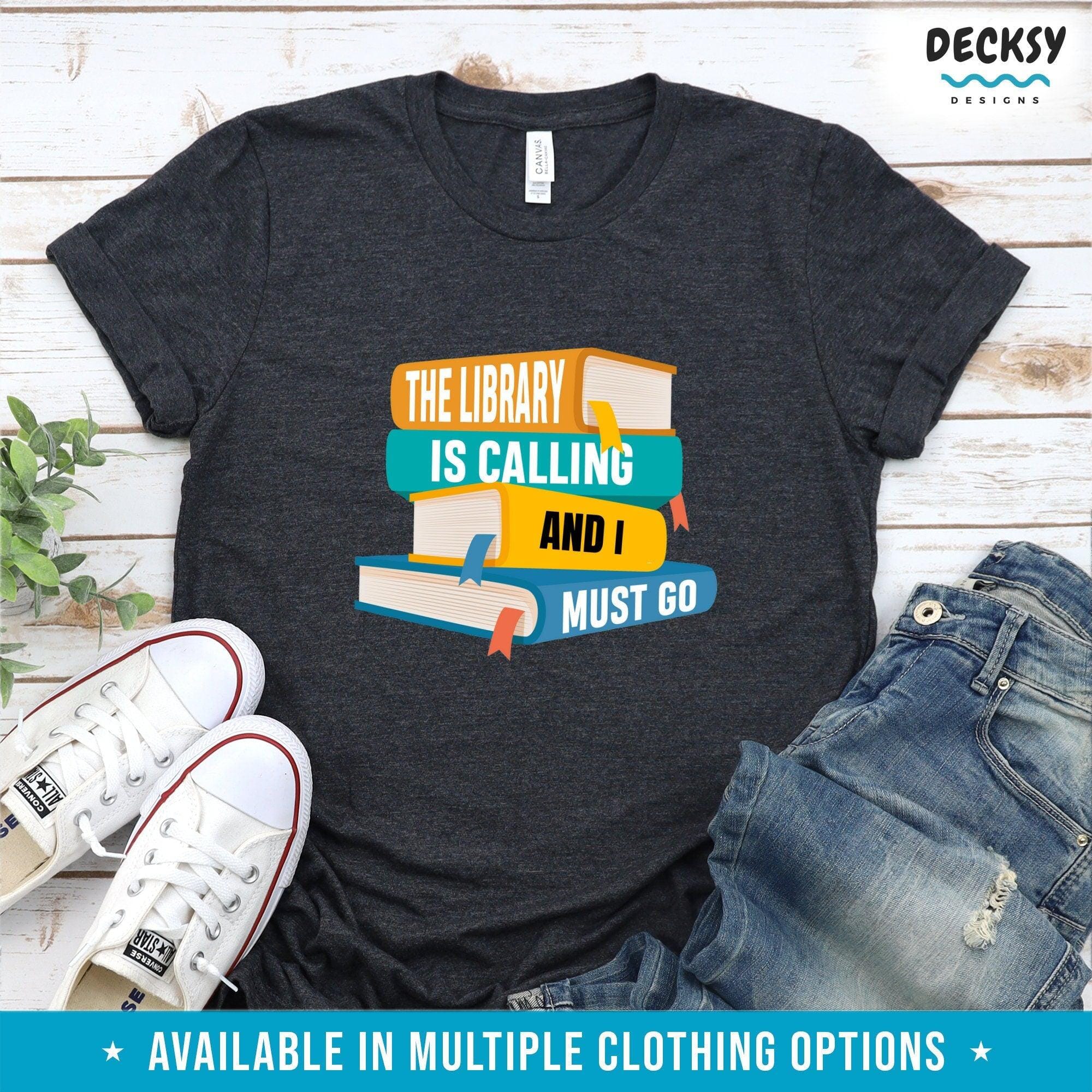 Library Shirt Funny, Reading Club Gift-Clothing:Gender-Neutral Adult Clothing:Tops & Tees:T-shirts:Graphic Tees-DecksyDesigns