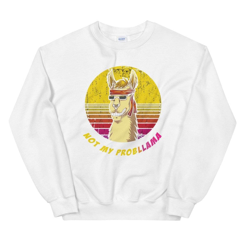 Llama Sweatshirt, Farm Animal Gift-Clothing:Gender-Neutral Adult Clothing:Hoodies & Sweatshirts-DecksyDesigns