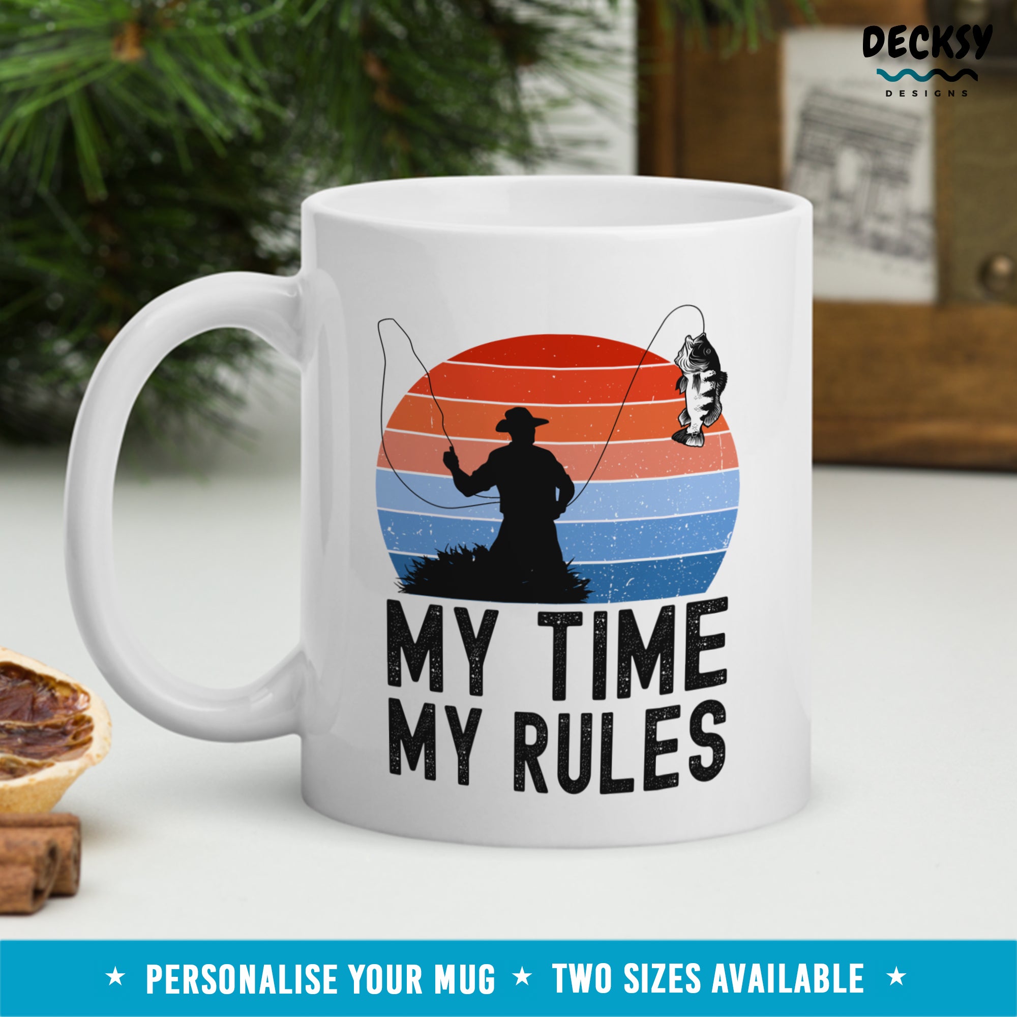 Fishing Retirement Mug, Custom Retired Gift For Dad