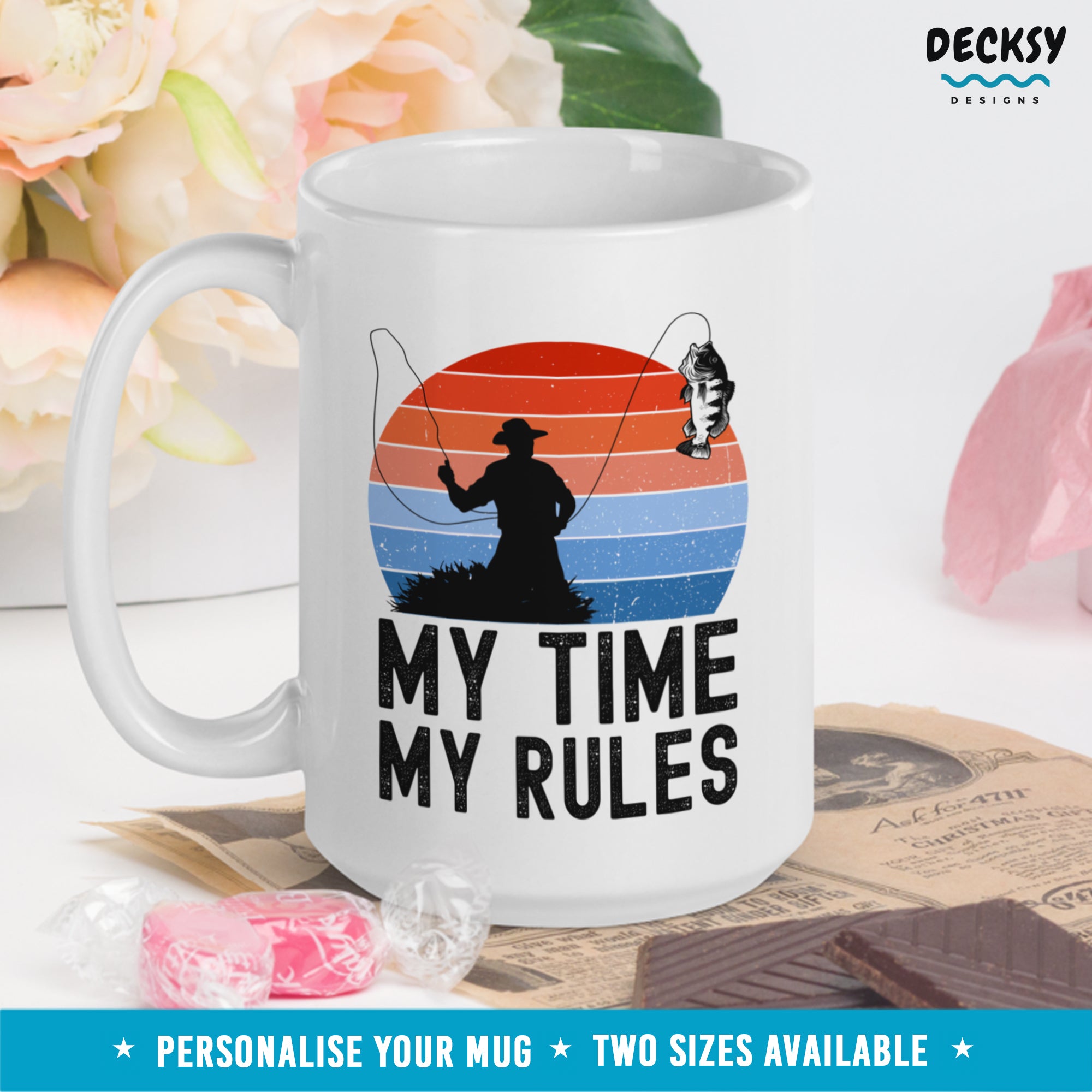 Fishing Retirement Mug, Custom Retired Gift For Dad