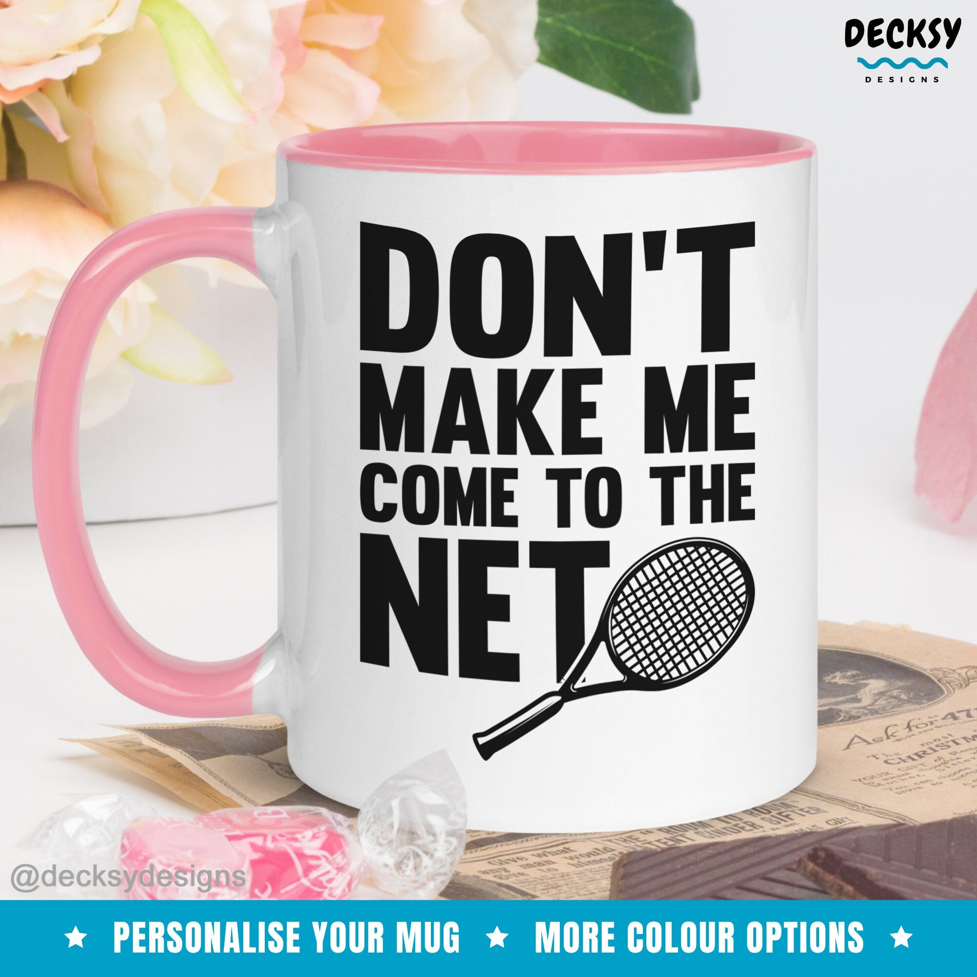 Custom Tennis Coffee Mug, Tennis Partner Gift, Funny Tennis Gifts For Men, Tennis Player Gift, Personalised Tennis Captain Gift, Team Gift Mugs by DecksyDesigns