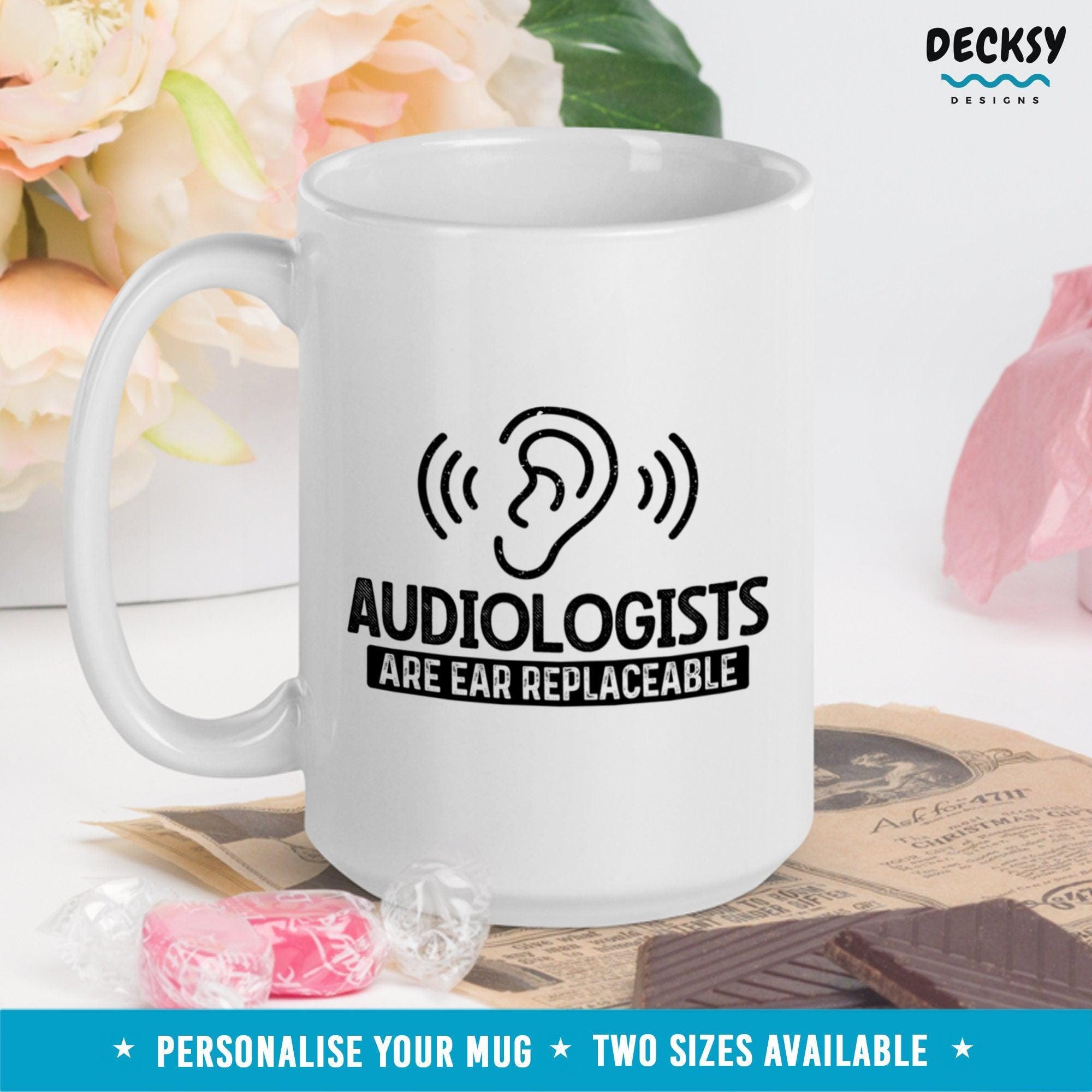 Audiologist Mug, Custom Audiology Gift-Home & Living:Kitchen & Dining:Drink & Barware:Drinkware:Mugs-DecksyDesigns-11 Oz-NO PERSONALISATION-DecksyDesigns