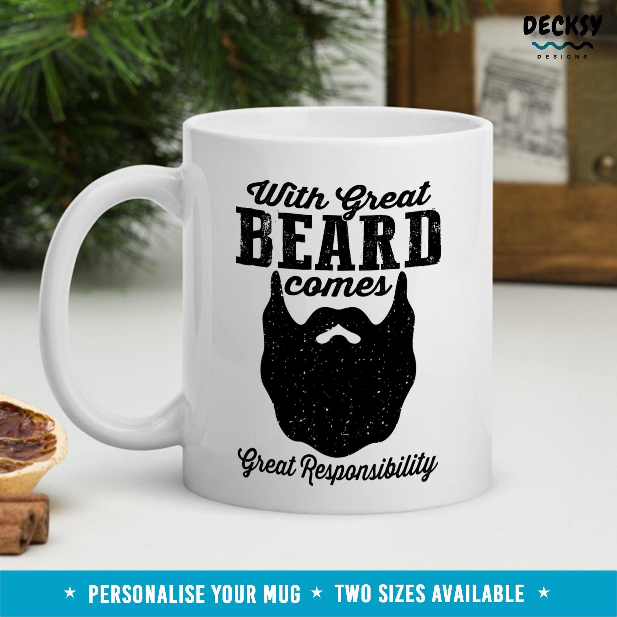 Beard Mug, Personalised Gifts For Men-Home & Living:Kitchen & Dining:Drink & Barware:Drinkware:Mugs-DecksyDesigns-11 Oz-NO PERSONALISATION-DecksyDesigns