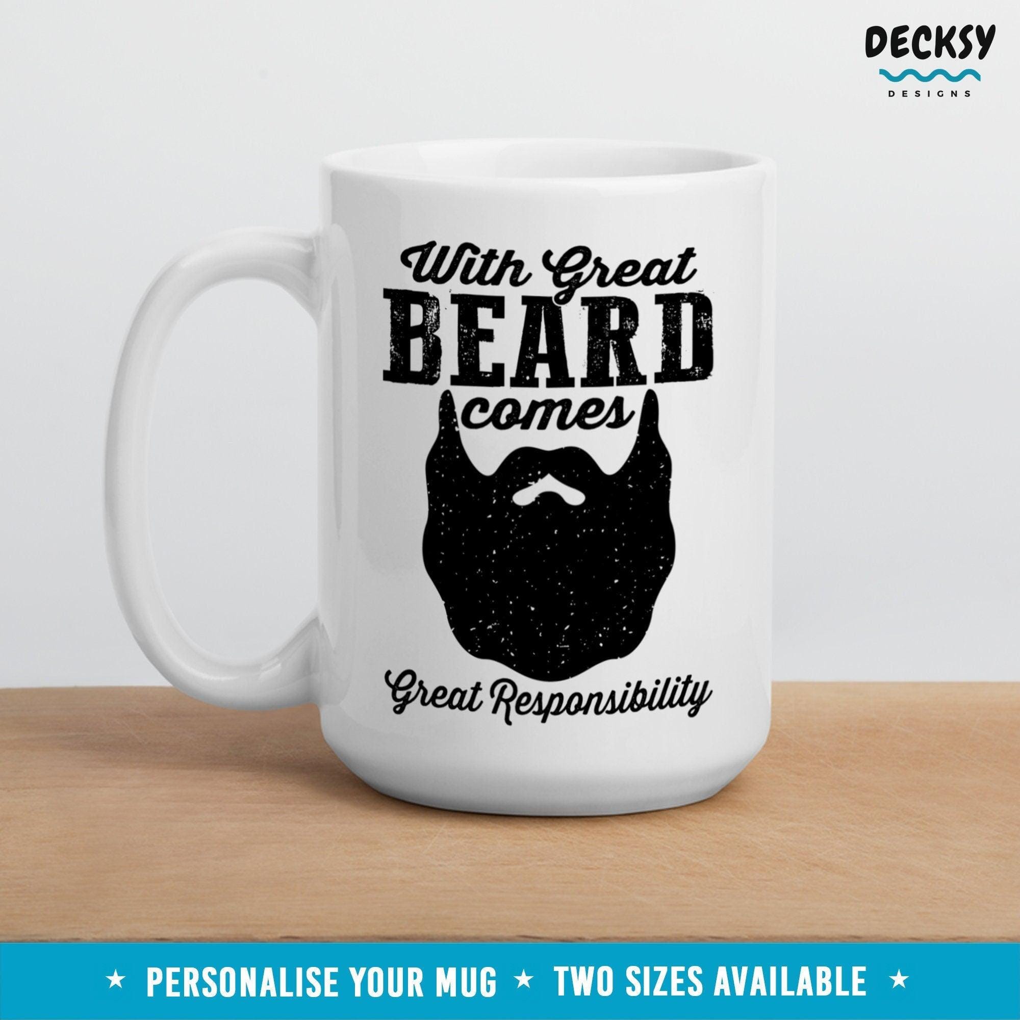 Beard Mug, Personalised Gifts For Men-Home & Living:Kitchen & Dining:Drink & Barware:Drinkware:Mugs-DecksyDesigns-11 Oz-NO PERSONALISATION-DecksyDesigns