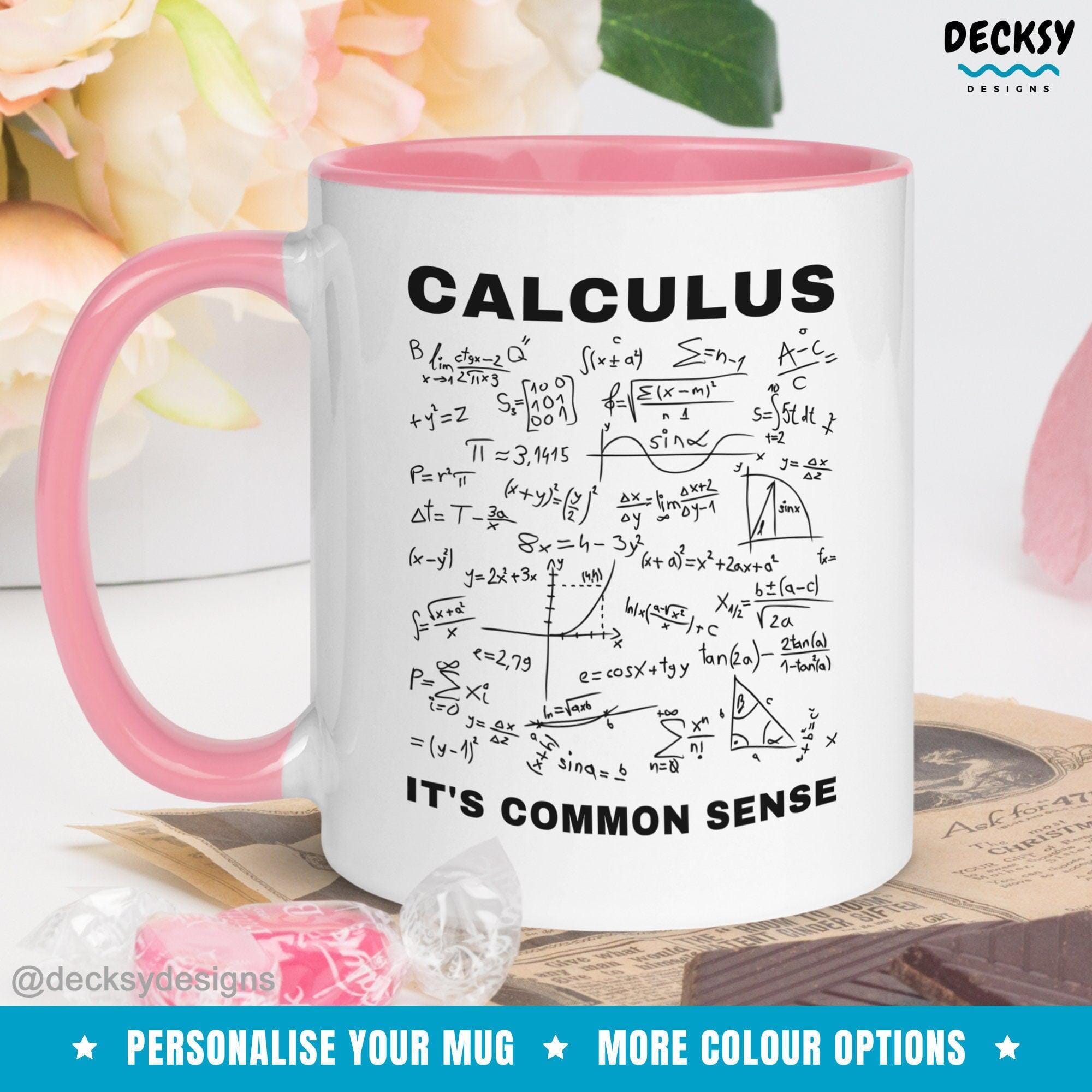 Calculus Mug, Personalised Math Teacher Gift-Home & Living:Kitchen & Dining:Drink & Barware:Drinkware:Mugs-DecksyDesigns-White Mug 11 oz-NO PERSONALISATION-DecksyDesigns