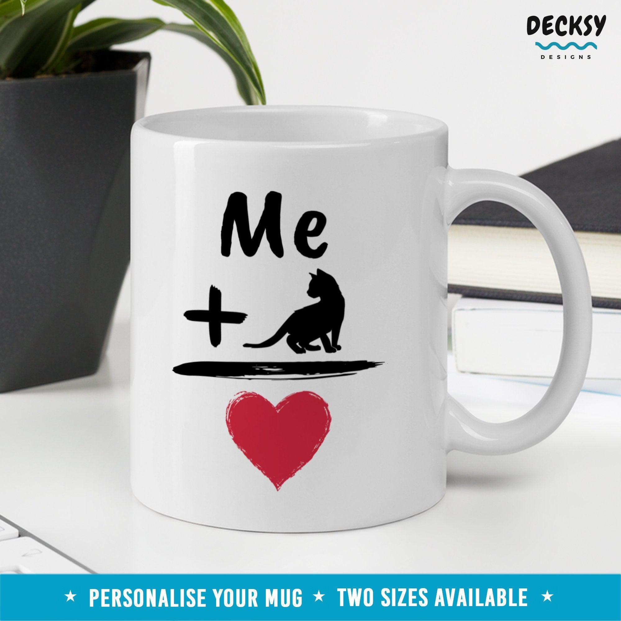 Cat Coffee Mug, Cat Owner Gift-Home & Living:Kitchen & Dining:Drink & Barware:Drinkware:Mugs-DecksyDesigns-11 Oz-NO PERSONALISATION-DecksyDesigns