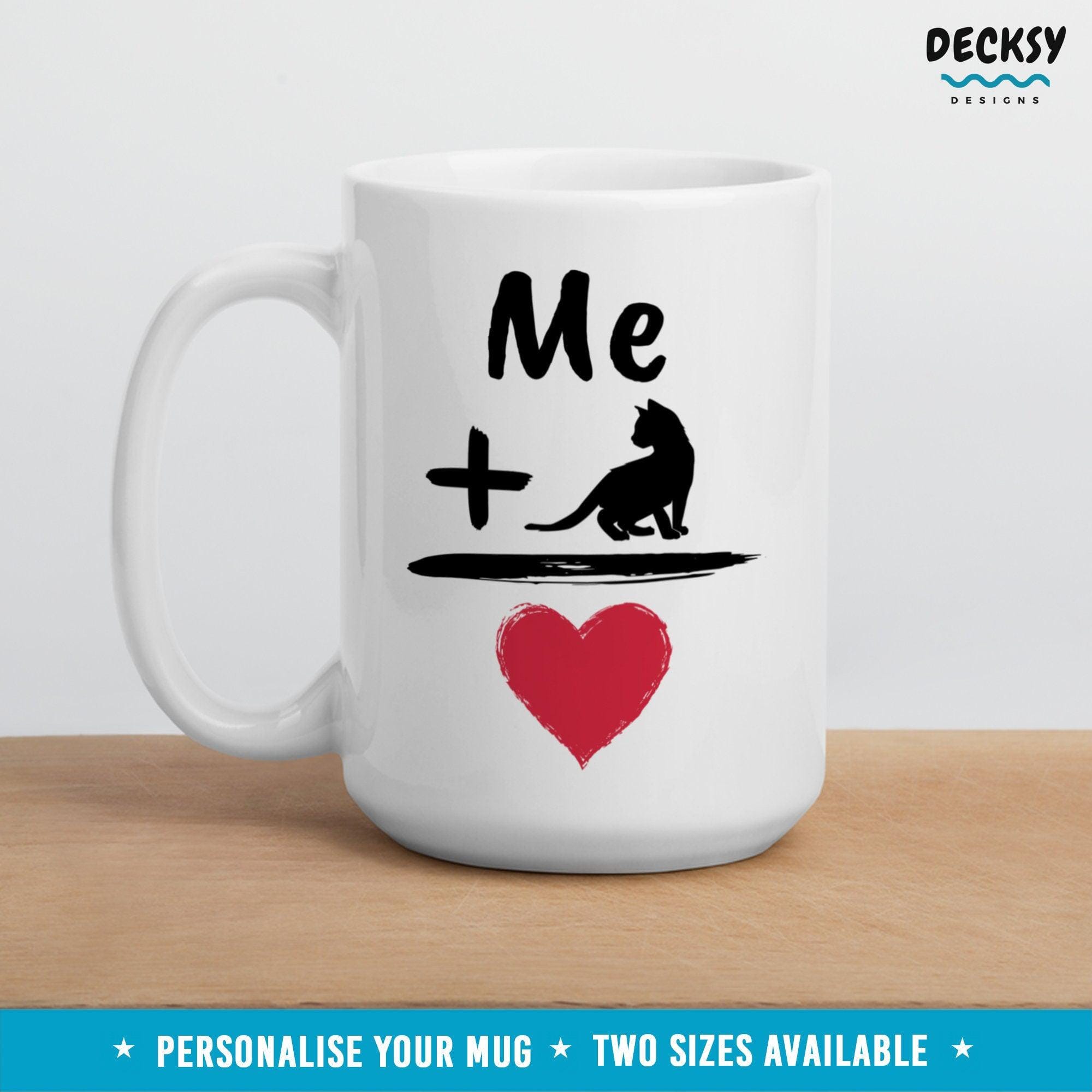 Cat Coffee Mug, Cat Owner Gift-Home & Living:Kitchen & Dining:Drink & Barware:Drinkware:Mugs-DecksyDesigns-11 Oz-NO PERSONALISATION-DecksyDesigns