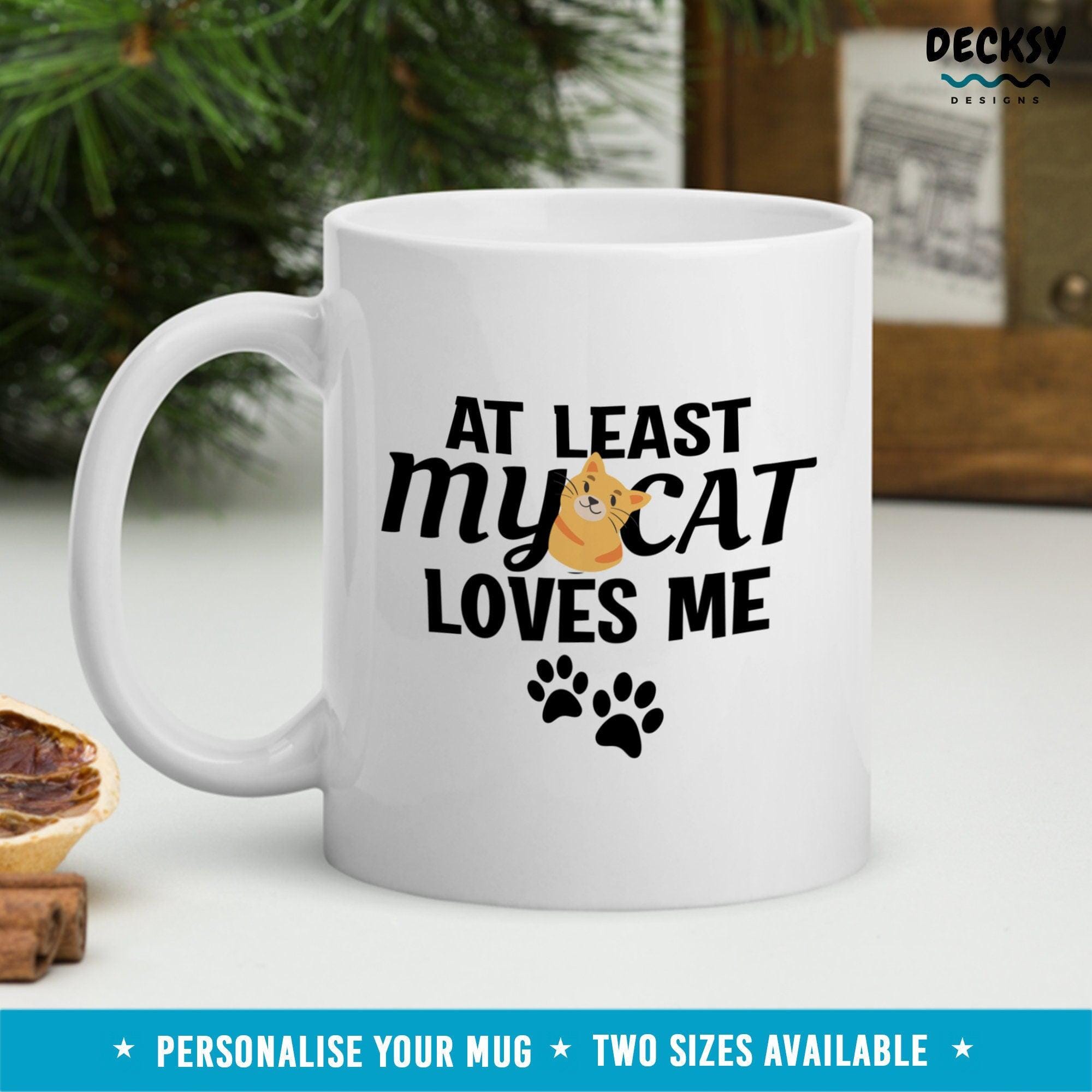 Cat Coffee Mug, Custom Cat Lover Gift-Home & Living:Kitchen & Dining:Drink & Barware:Drinkware:Mugs-DecksyDesigns-11 Oz-NO PERSONALISATION-DecksyDesigns