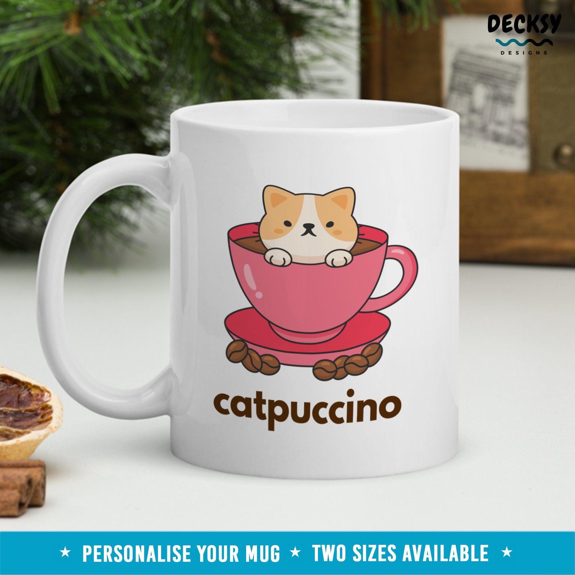 Cat Coffee Mug, Funny Cat Lover Gift-Home & Living:Kitchen & Dining:Drink & Barware:Drinkware:Mugs-DecksyDesigns-11 Oz-NO PERSONALISATION-DecksyDesigns