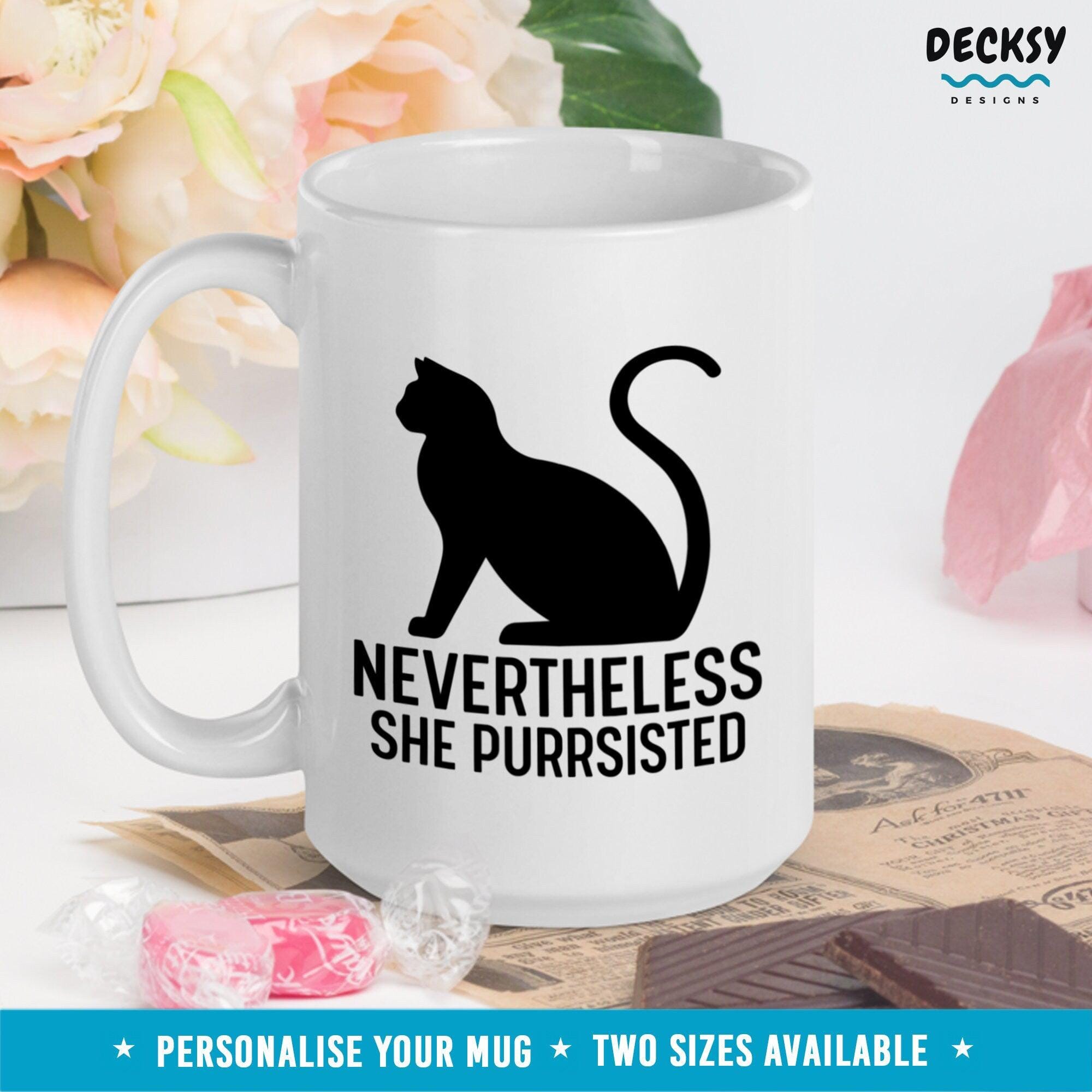 Cat Lady Mug, Custom Cat Lover Gift-Home & Living:Kitchen & Dining:Drink & Barware:Drinkware:Mugs-DecksyDesigns-11 Oz-NO PERSONALISATION-DecksyDesigns