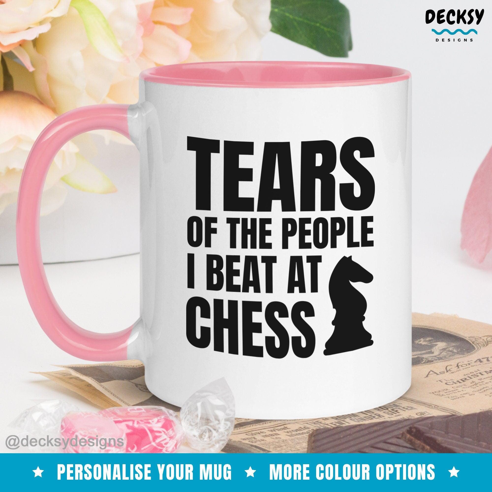 Chess Coffee Mug, Custom Chess Player Gift-Home & Living:Kitchen & Dining:Drink & Barware:Drinkware:Mugs-DecksyDesigns-White Mug 11 oz-NO PERSONALISATION-DecksyDesigns