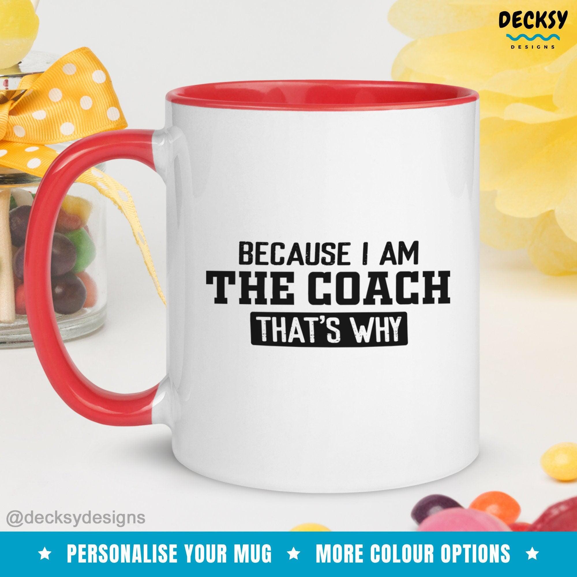 Coach Coffee Mug, Custom Coach Gift-Home & Living:Kitchen & Dining:Drink & Barware:Drinkware:Mugs-DecksyDesigns-White Mug 11 oz-NO PERSONALISATION-DecksyDesigns