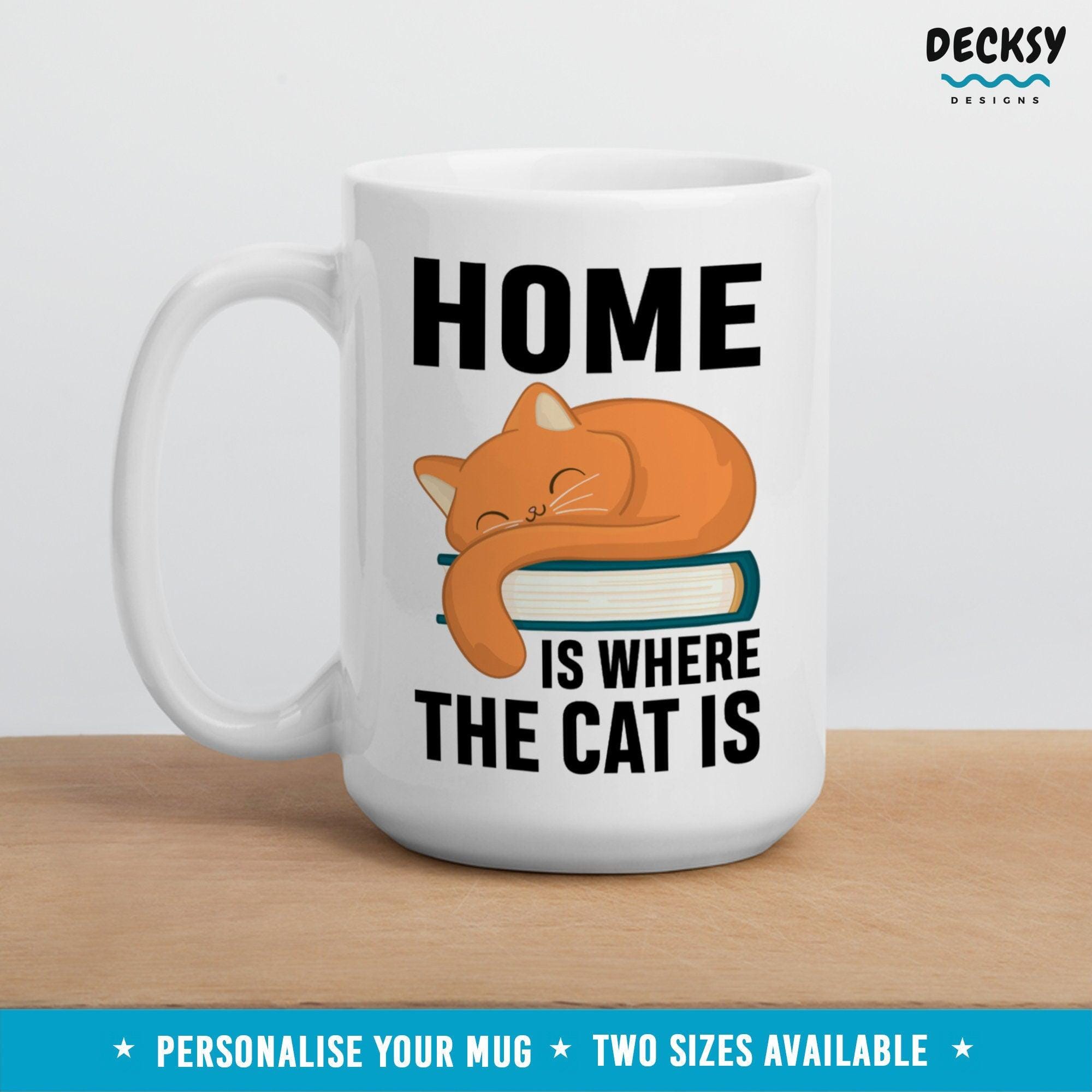 Custom Cat Lover Mug, Pet Lovers Gift-Home & Living:Kitchen & Dining:Drink & Barware:Drinkware:Mugs-DecksyDesigns-White Mug 11 oz-NO PERSONALISATION-DecksyDesigns