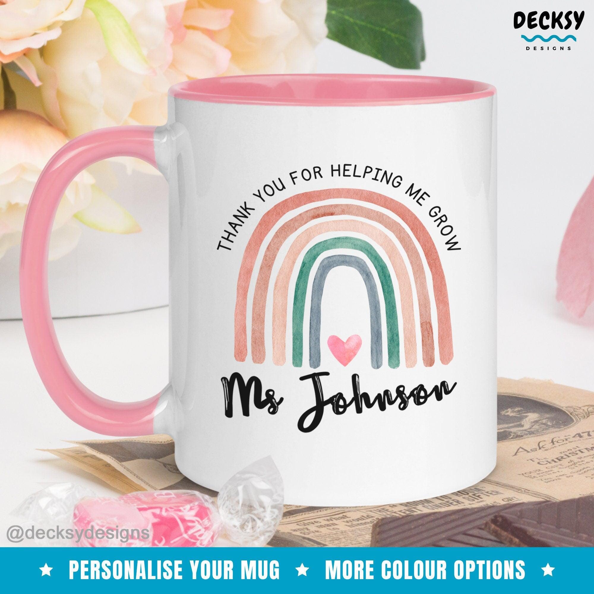 Custom Teacher Mug, Personalised Gift for Teacher-Home & Living:Kitchen & Dining:Drink & Barware:Drinkware:Mugs-DecksyDesigns-White Mug 11 oz-DecksyDesigns