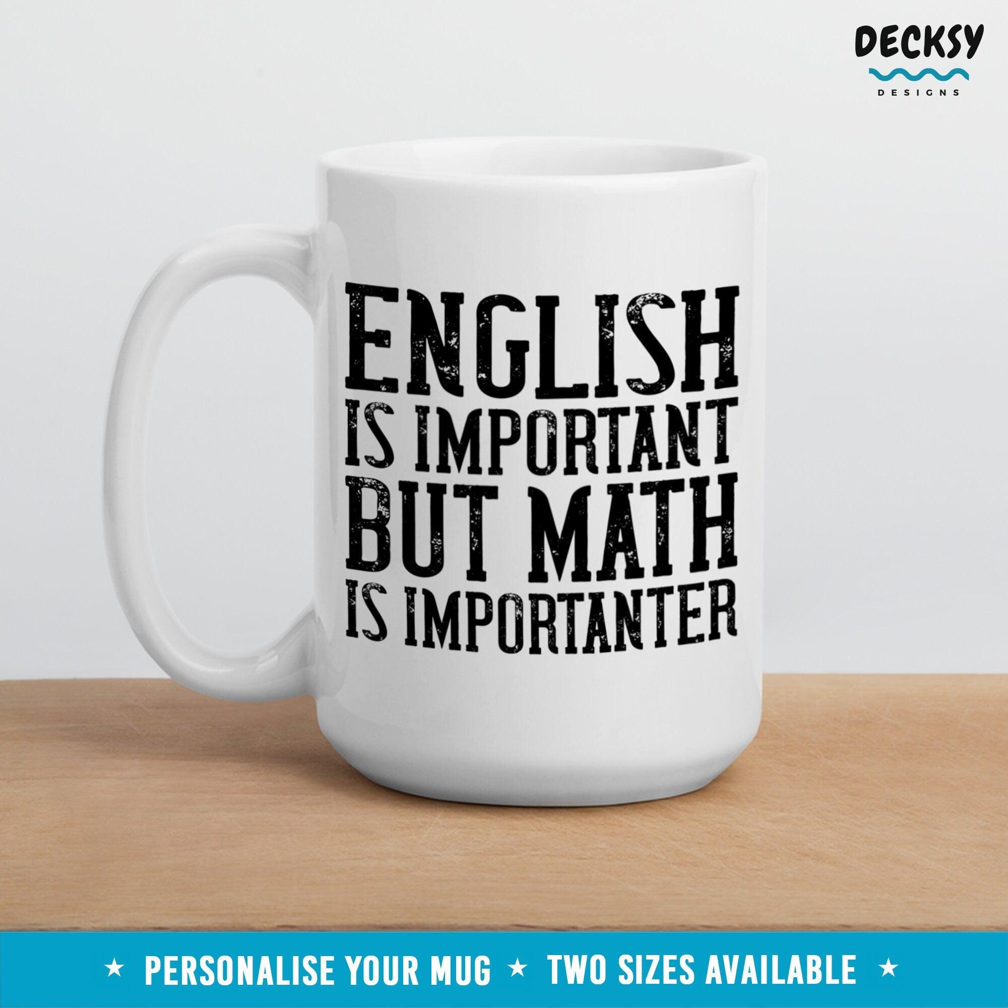 English Teacher Mug, Funny Grammar Teacher Gift-Home & Living:Kitchen & Dining:Drink & Barware:Drinkware:Mugs-DecksyDesigns-White Mug 11 oz-NO PERSONALISATION-DecksyDesigns