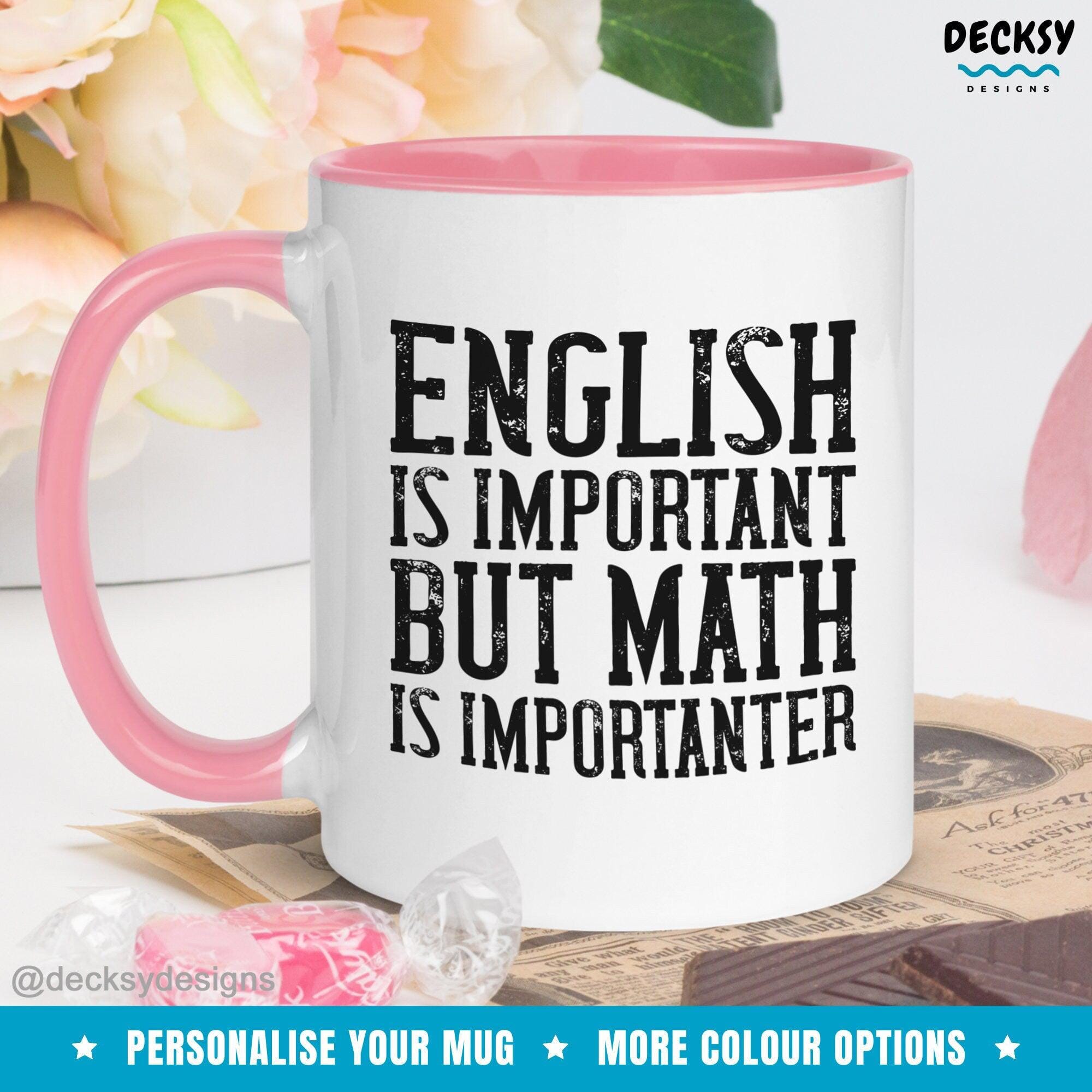 English Teacher Mug, Funny Grammar Teacher Gift-Home & Living:Kitchen & Dining:Drink & Barware:Drinkware:Mugs-DecksyDesigns-White Mug 11 oz-NO PERSONALISATION-DecksyDesigns