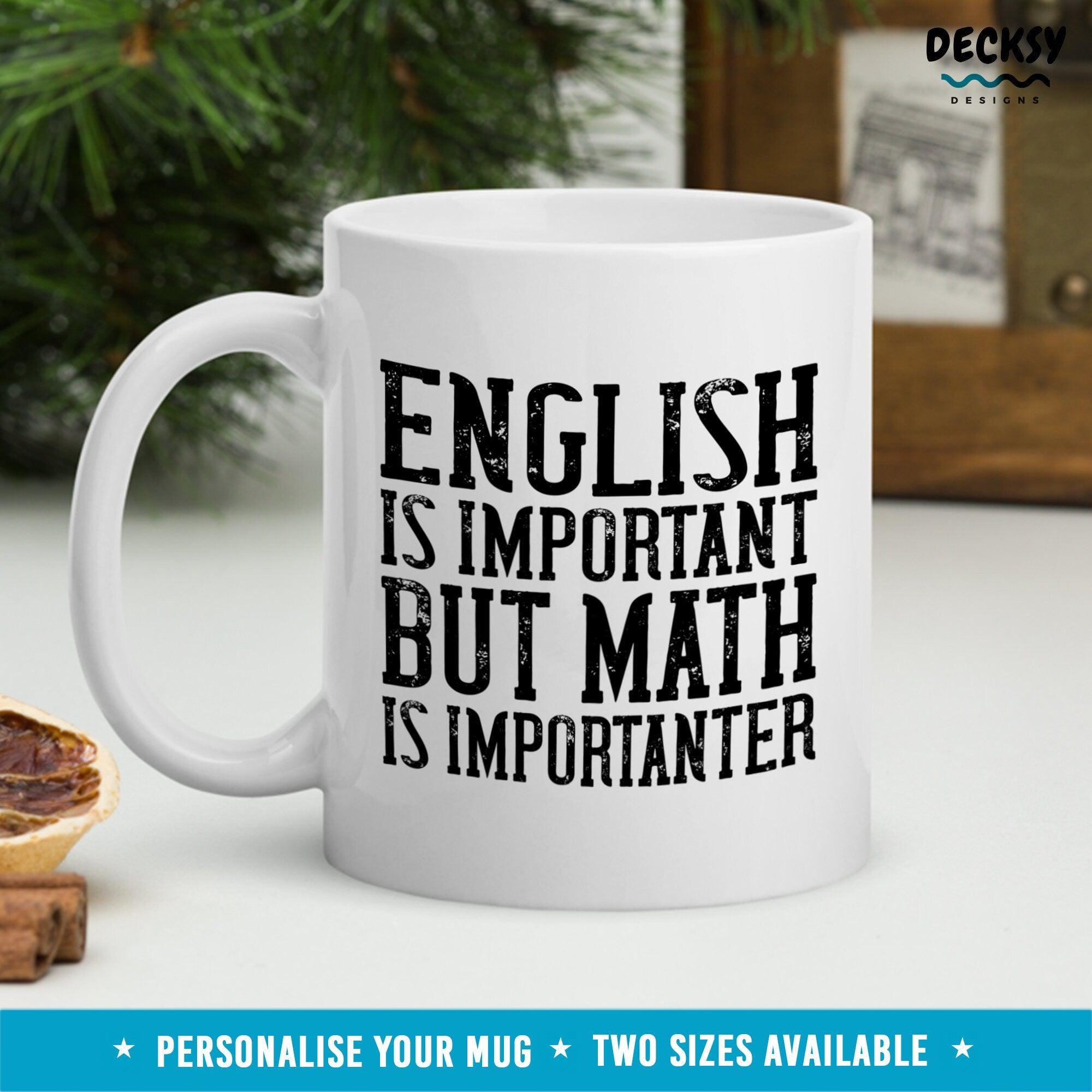 English Teacher Mug, Funny Grammar Teacher Gift-Home & Living:Kitchen & Dining:Drink & Barware:Drinkware:Mugs-DecksyDesigns-White Mug 11 oz-NO PERSONALISATION-DecksyDesigns