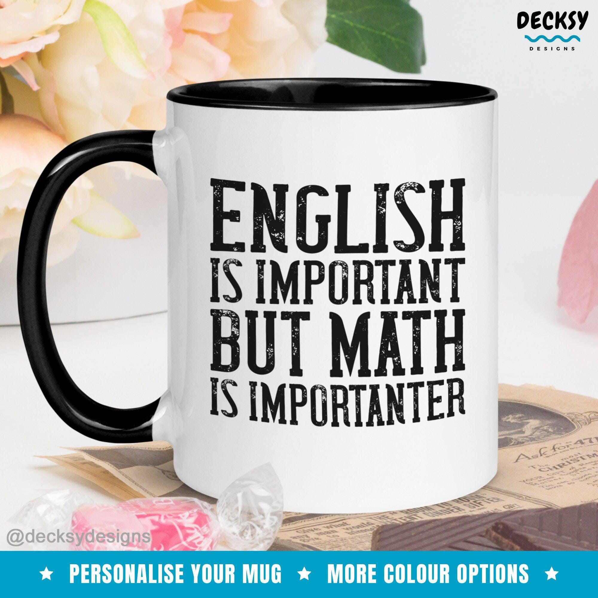 English Teacher Mug, Funny Grammar Teacher Gift-Home & Living:Kitchen & Dining:Drink & Barware:Drinkware:Mugs-DecksyDesigns-White Mug 11 oz-NO PERSONALISATION-DecksyDesigns