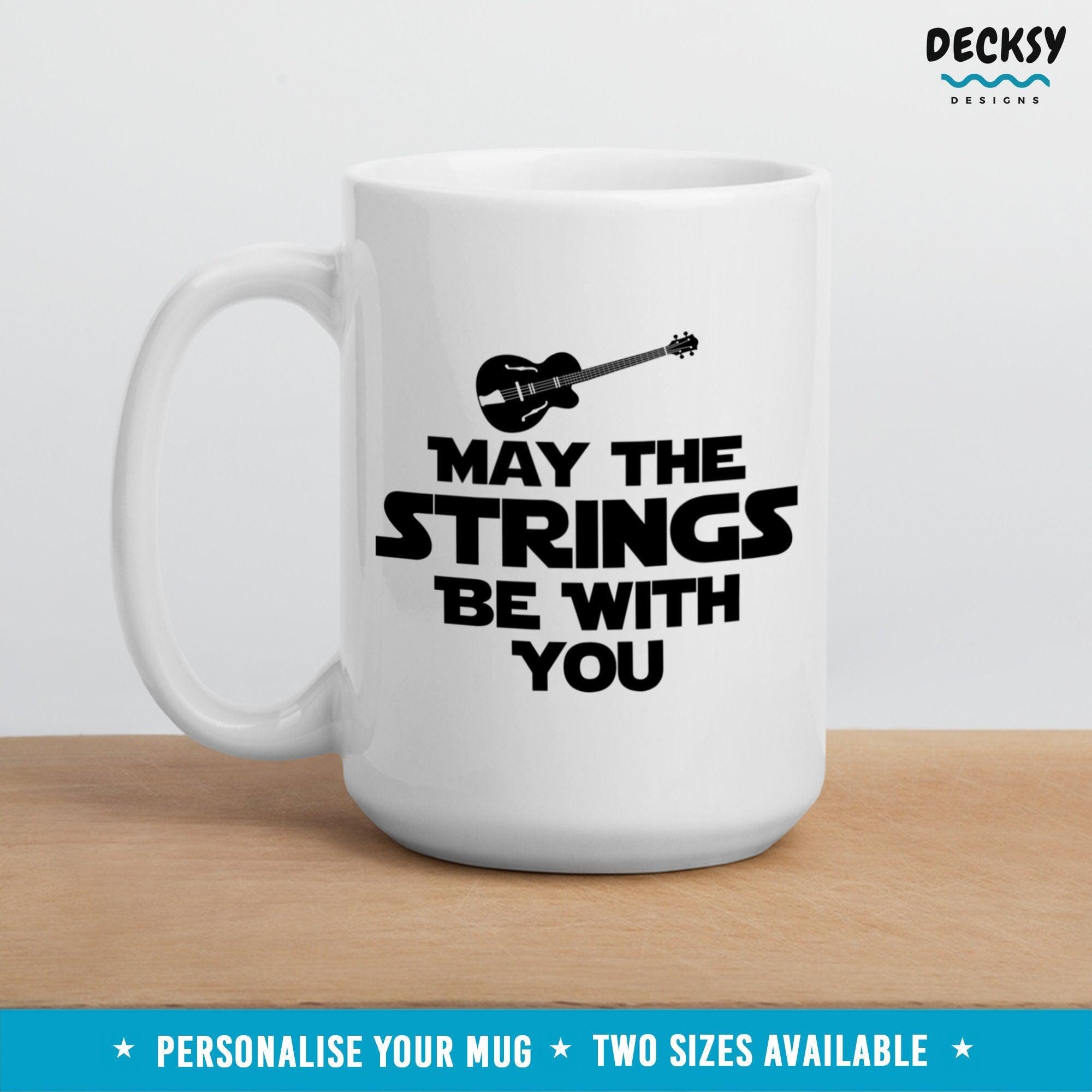 Funny Guitar Mug, Gift for Guitar Player-Home & Living:Kitchen & Dining:Drink & Barware:Drinkware:Mugs-DecksyDesigns-White Mug 11 oz-NO PERSONALISATION-DecksyDesigns