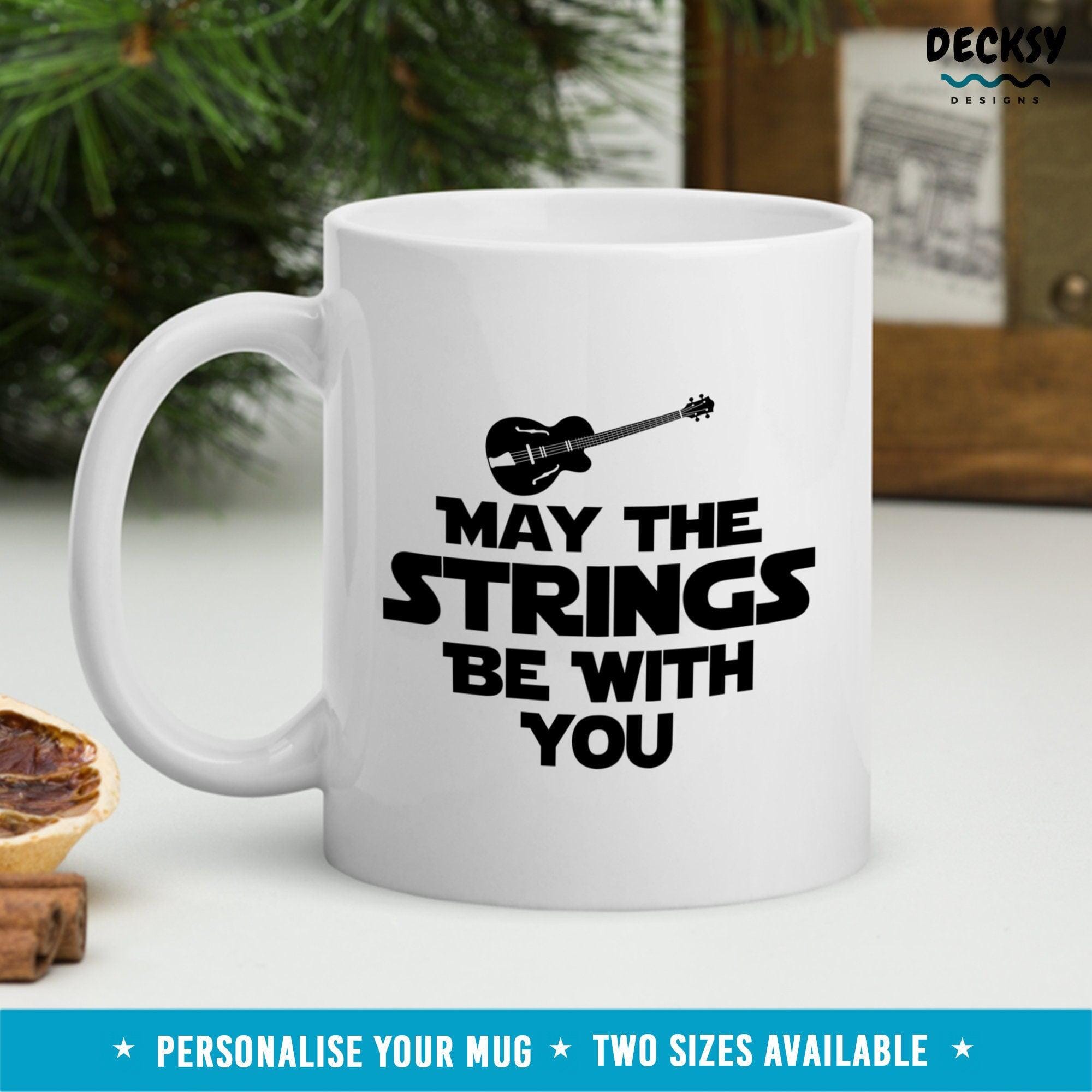 Funny Guitar Mug, Gift for Guitar Player-Home & Living:Kitchen & Dining:Drink & Barware:Drinkware:Mugs-DecksyDesigns-White Mug 11 oz-NO PERSONALISATION-DecksyDesigns