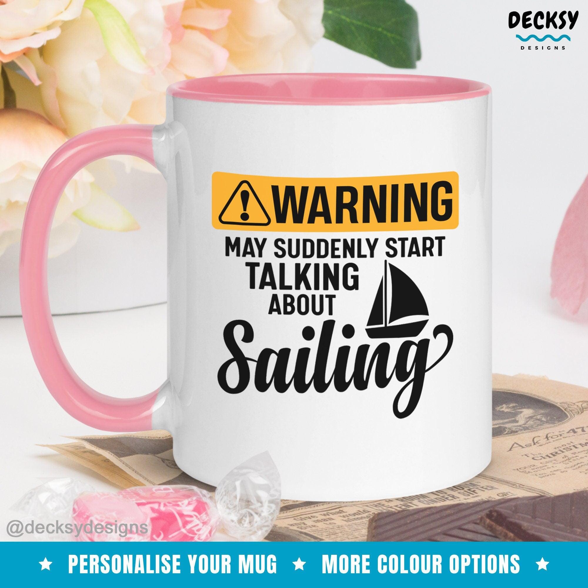 Funny Sailing Mug, Custom Gift For Sailor-Home & Living:Kitchen & Dining:Drink & Barware:Drinkware:Mugs-DecksyDesigns-White Mug 11 oz-NO PERSONALISATION-DecksyDesigns