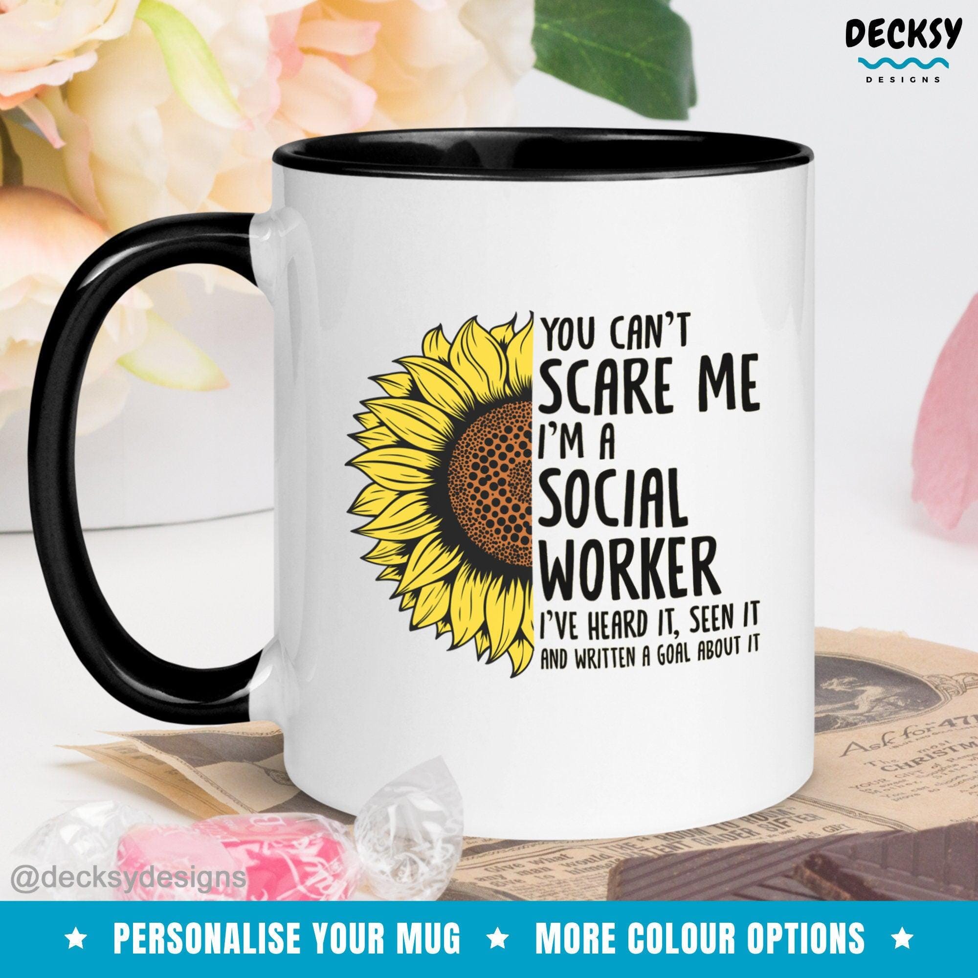 Funny Social Worker Mug, Personalised Social Work Gift-DecksyDesigns-White Mug 11 oz-NO PERSONALISATION-DecksyDesigns