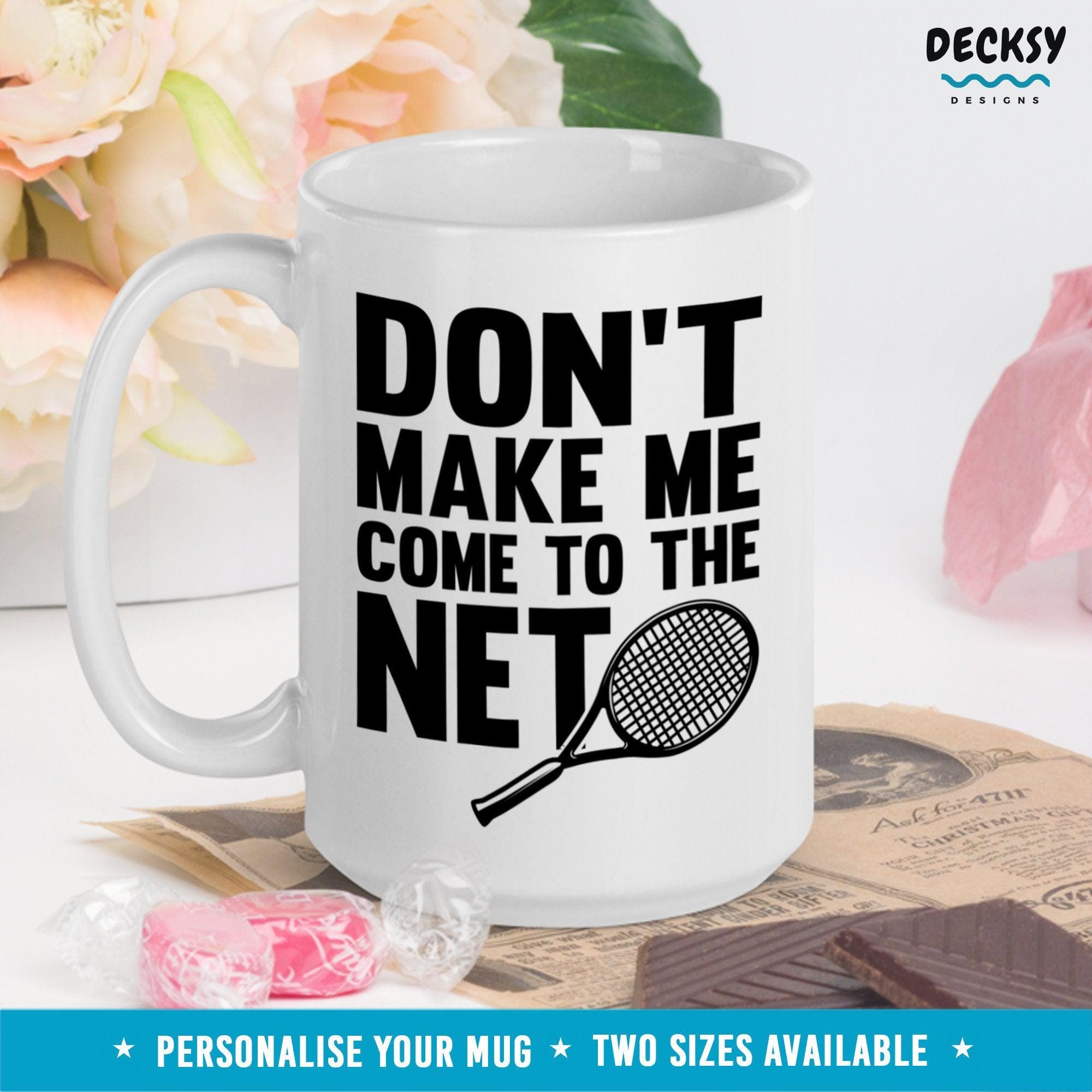 Funny Tennis Mug, Gift for Tennis Player-Home & Living:Kitchen & Dining:Drink & Barware:Drinkware:Mugs-DecksyDesigns-11 Oz-NO PERSONALISATION-DecksyDesigns