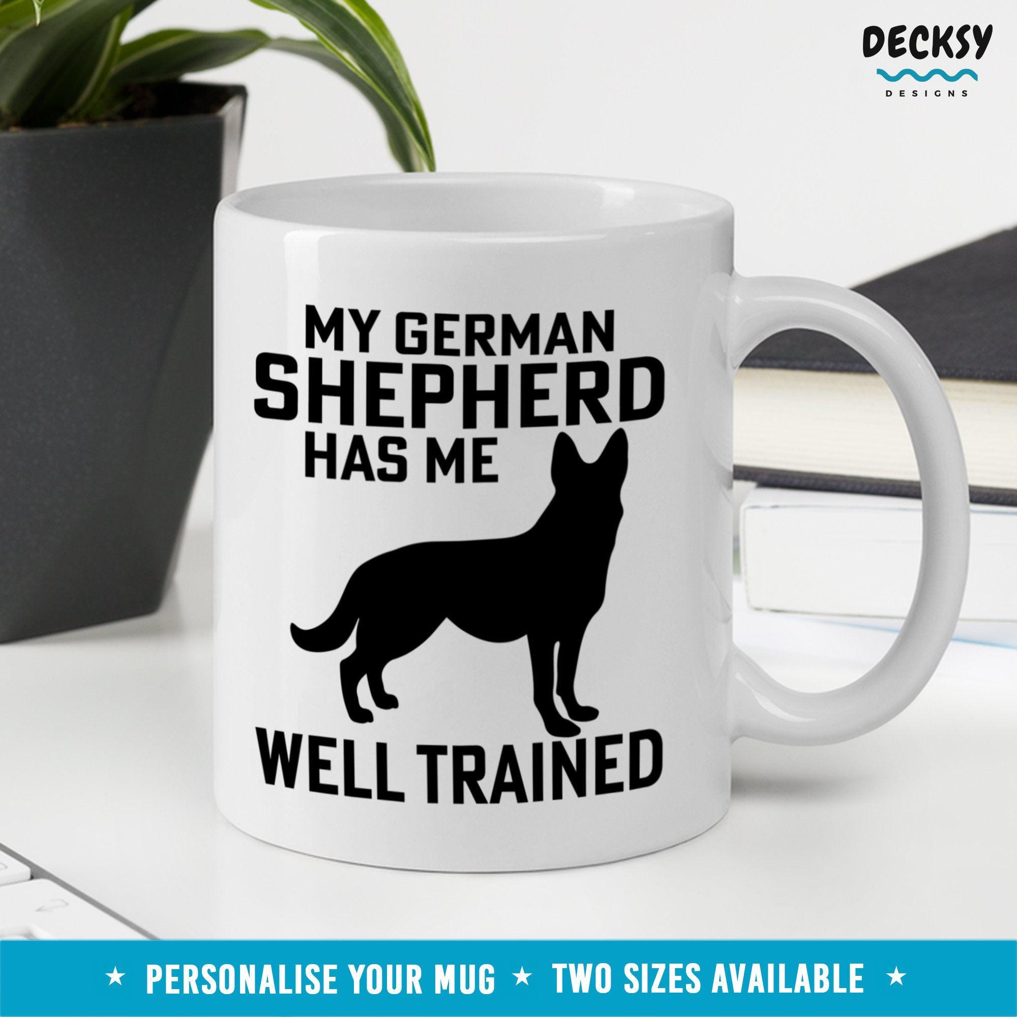 German Shepherd Mug, Dog Lover Gift-Home & Living:Kitchen & Dining:Drink & Barware:Drinkware:Mugs-DecksyDesigns-11 Oz-NO PERSONALISATION-DecksyDesigns