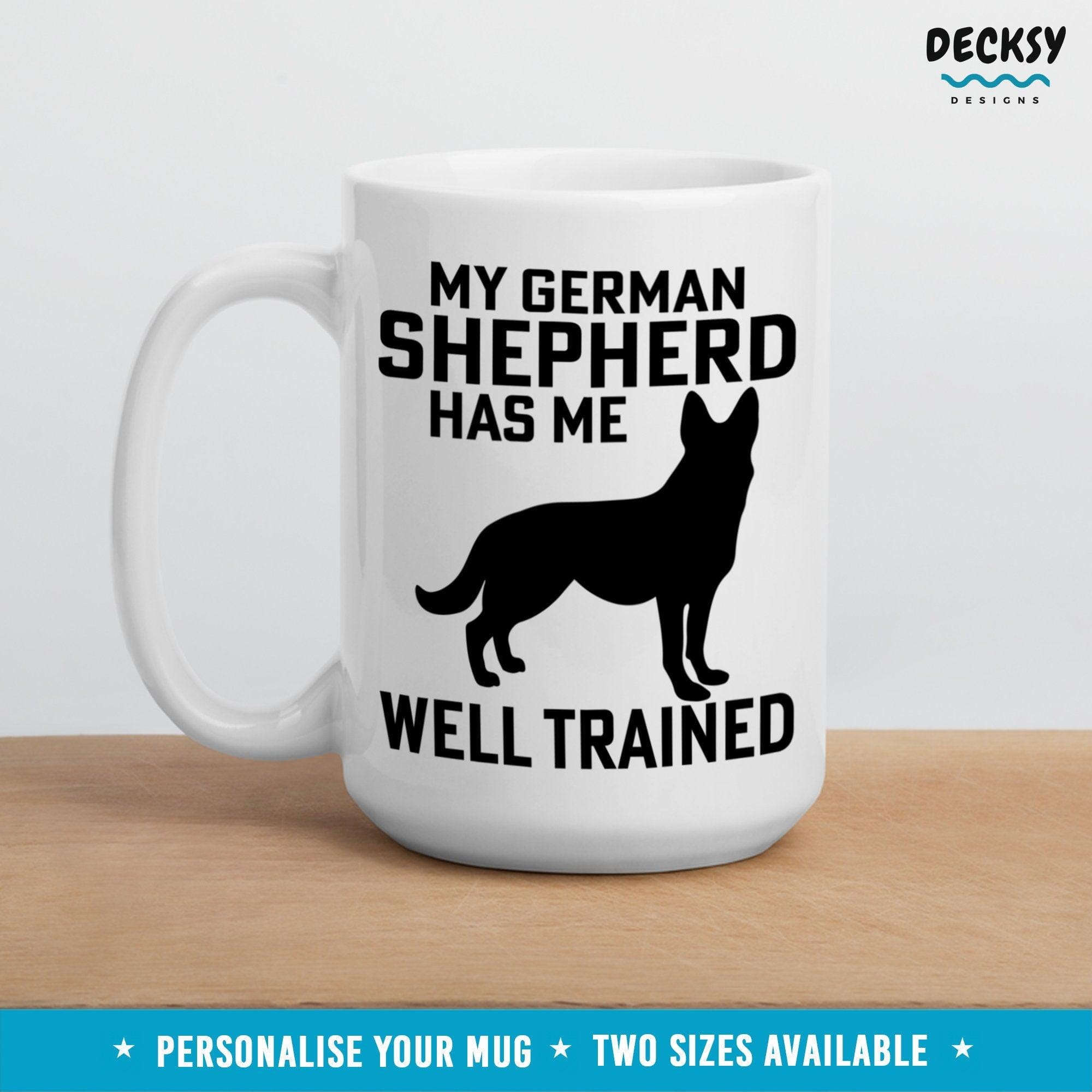 German Shepherd Mug, Dog Lover Gift-Home & Living:Kitchen & Dining:Drink & Barware:Drinkware:Mugs-DecksyDesigns-11 Oz-NO PERSONALISATION-DecksyDesigns