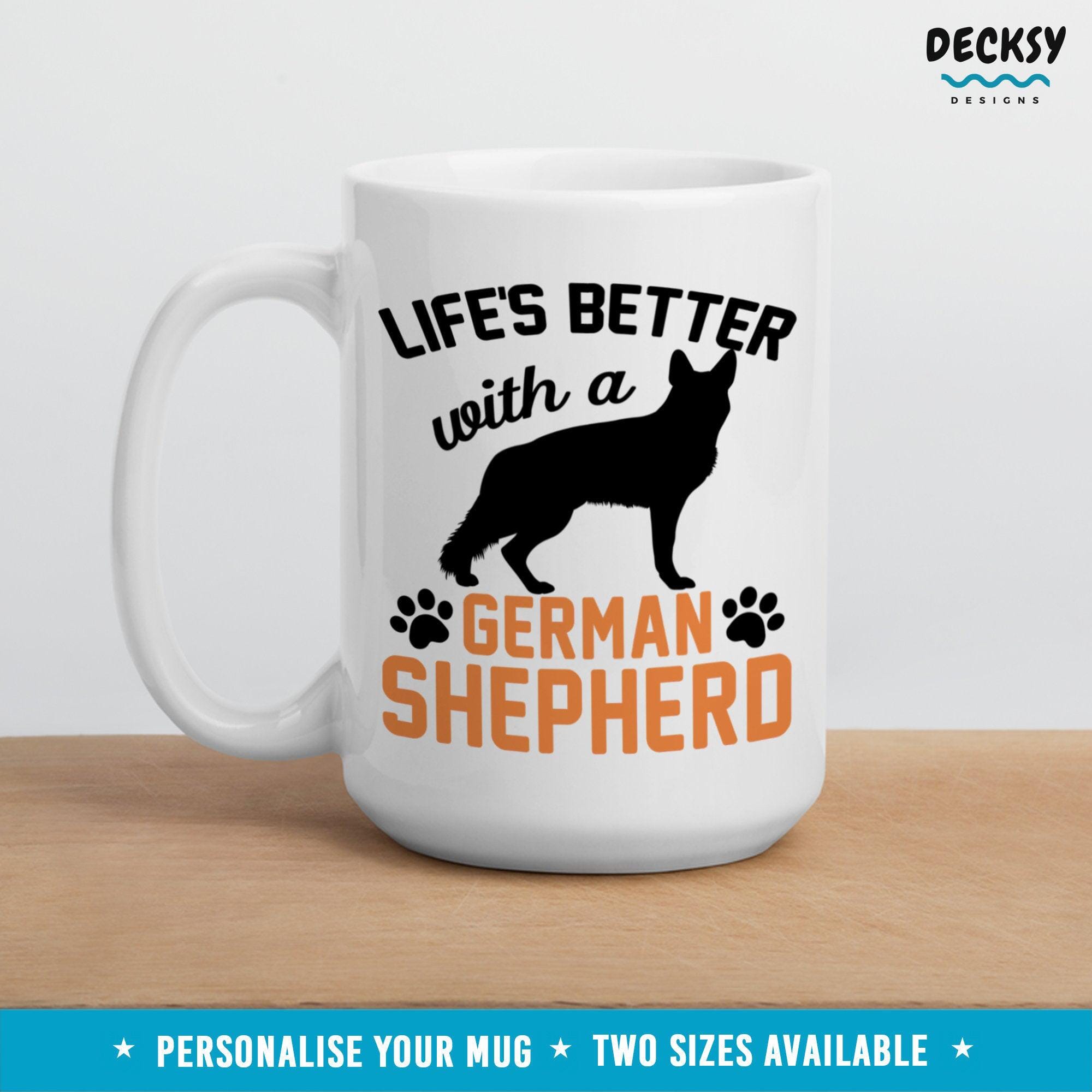 German Shepherd Mug, Dog Lover Gift-Home & Living:Kitchen & Dining:Drink & Barware:Drinkware:Mugs-DecksyDesigns-11 Oz-NO PERSONALISATION-DecksyDesigns