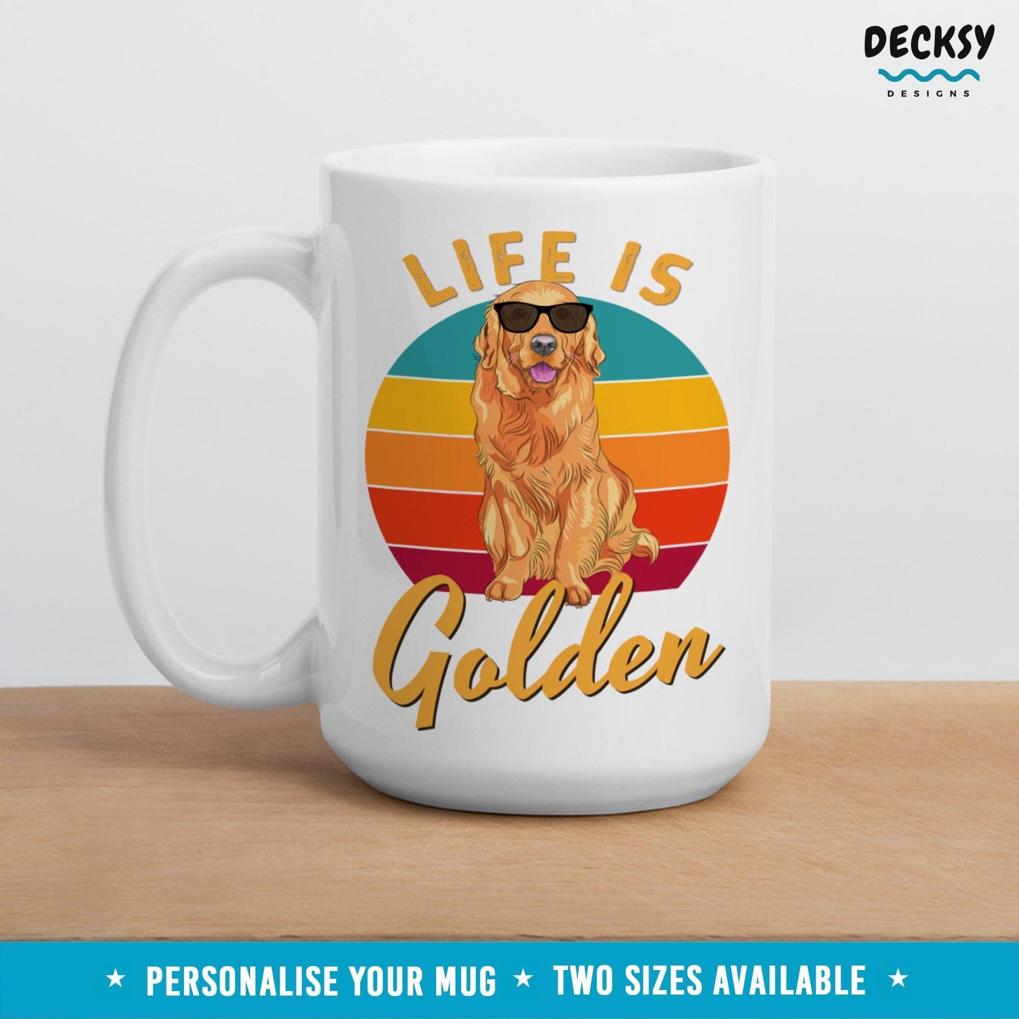 Golden Retriever Mug, Golden Retriever Dog Gift-Home & Living:Kitchen & Dining:Drink & Barware:Drinkware:Mugs-DecksyDesigns-11 Oz-NO PERSONALISATION-DecksyDesigns