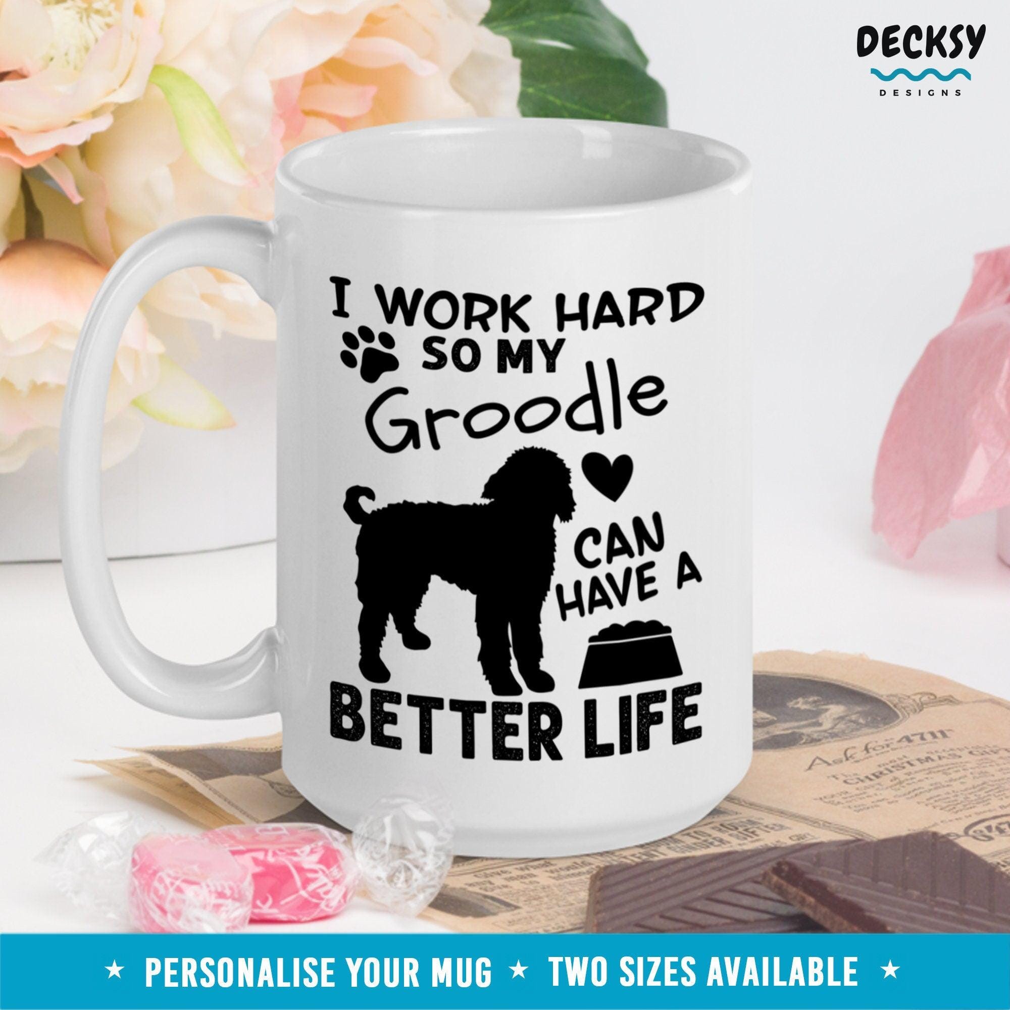 Groodle Gift, Custom Dog Mug-Home & Living:Kitchen & Dining:Drink & Barware:Drinkware:Mugs-DecksyDesigns-11 Oz-NO PERSONALISATION-DecksyDesigns