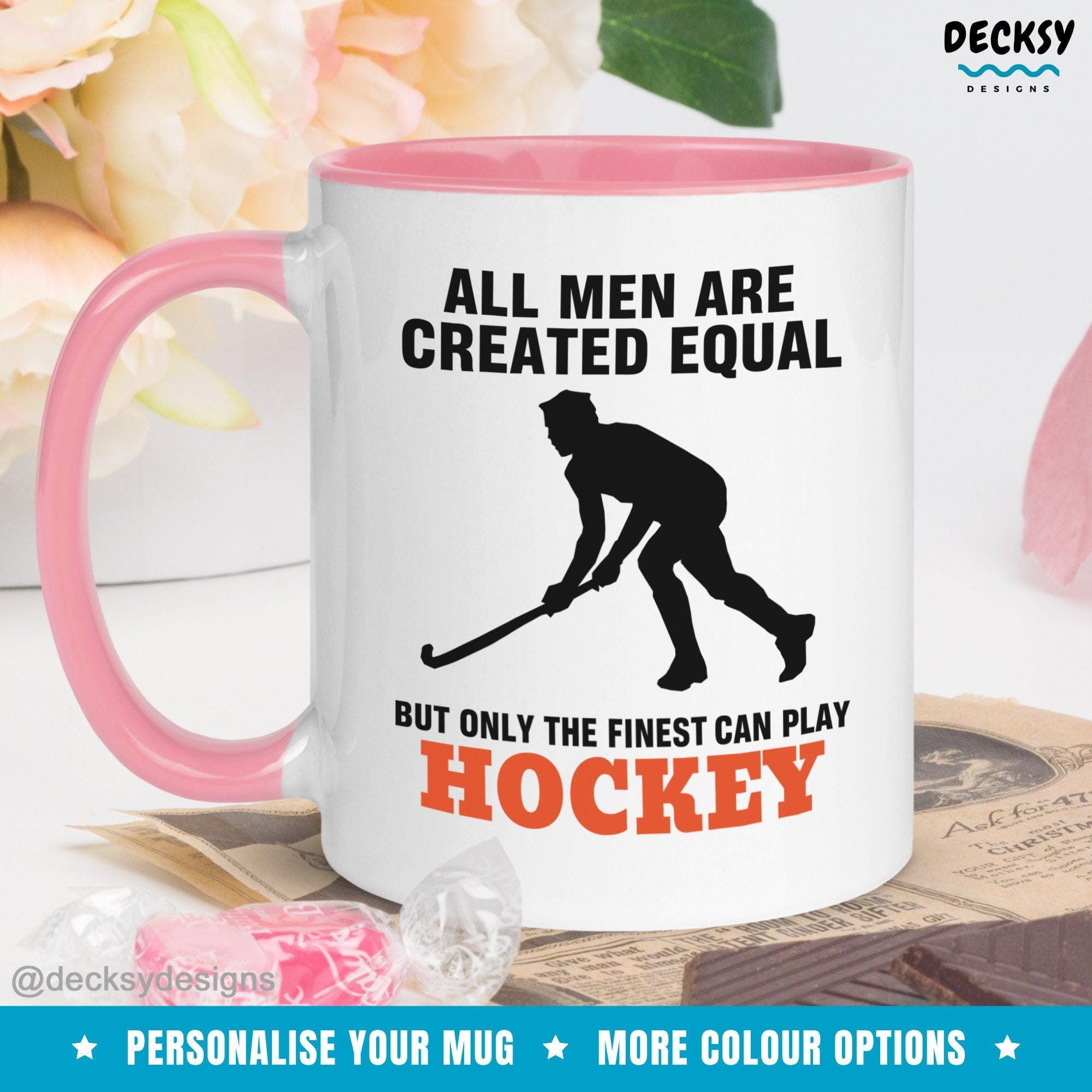 Hockey Mug For Men, Custom Gift For Hockey Player-Home & Living:Kitchen & Dining:Drink & Barware:Drinkware:Mugs-DecksyDesigns-White Mug 11 oz-NO PERSONALISATION-DecksyDesigns