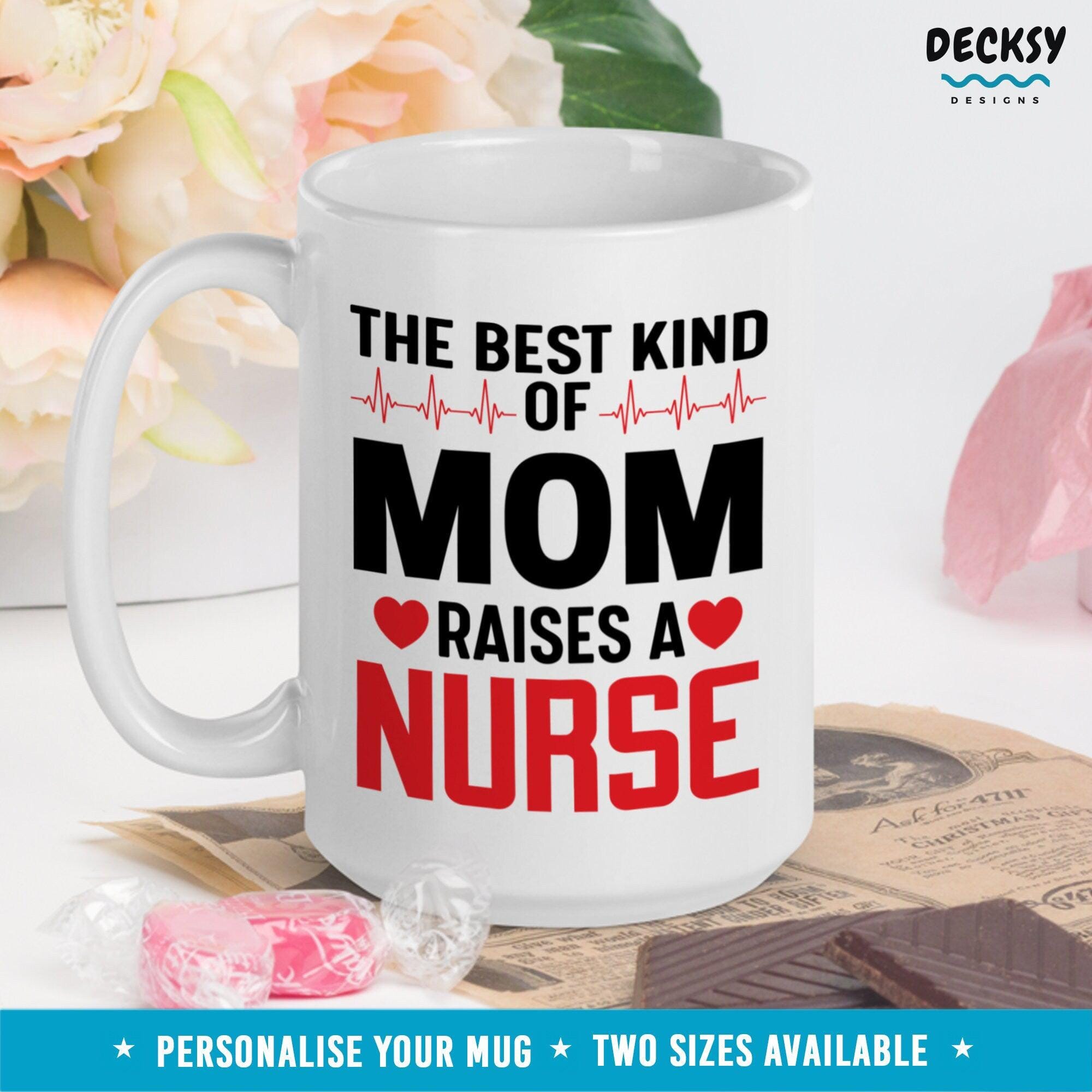 Mom Of Nurse Mug, Medical Student Gift-Home & Living:Kitchen & Dining:Drink & Barware:Drinkware:Mugs-DecksyDesigns-11 Oz-NO PERSONALISATION-DecksyDesigns