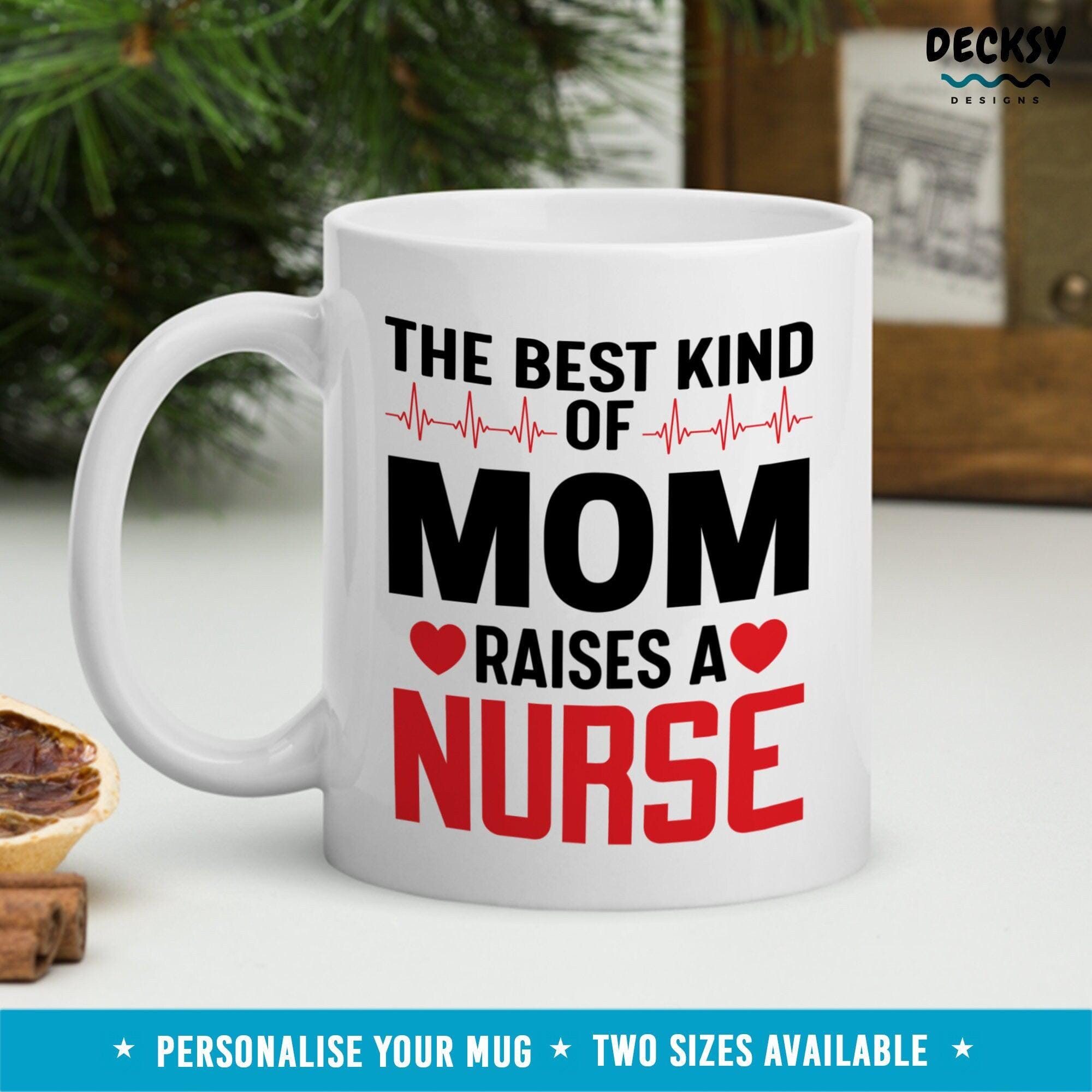 Mom Of Nurse Mug, Medical Student Gift-Home & Living:Kitchen & Dining:Drink & Barware:Drinkware:Mugs-DecksyDesigns-11 Oz-NO PERSONALISATION-DecksyDesigns