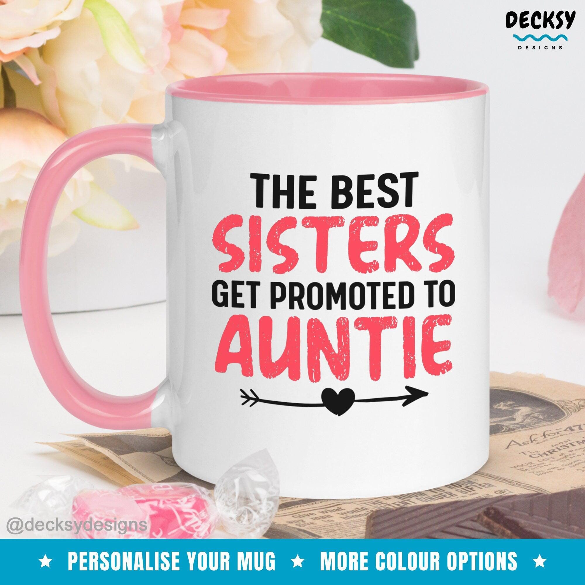 New Aunt Mug, Sister Auntie Gift-Home & Living:Kitchen & Dining:Drink & Barware:Drinkware:Mugs-DecksyDesigns-White Mug 11 oz-NO PERSONALISATION-DecksyDesigns