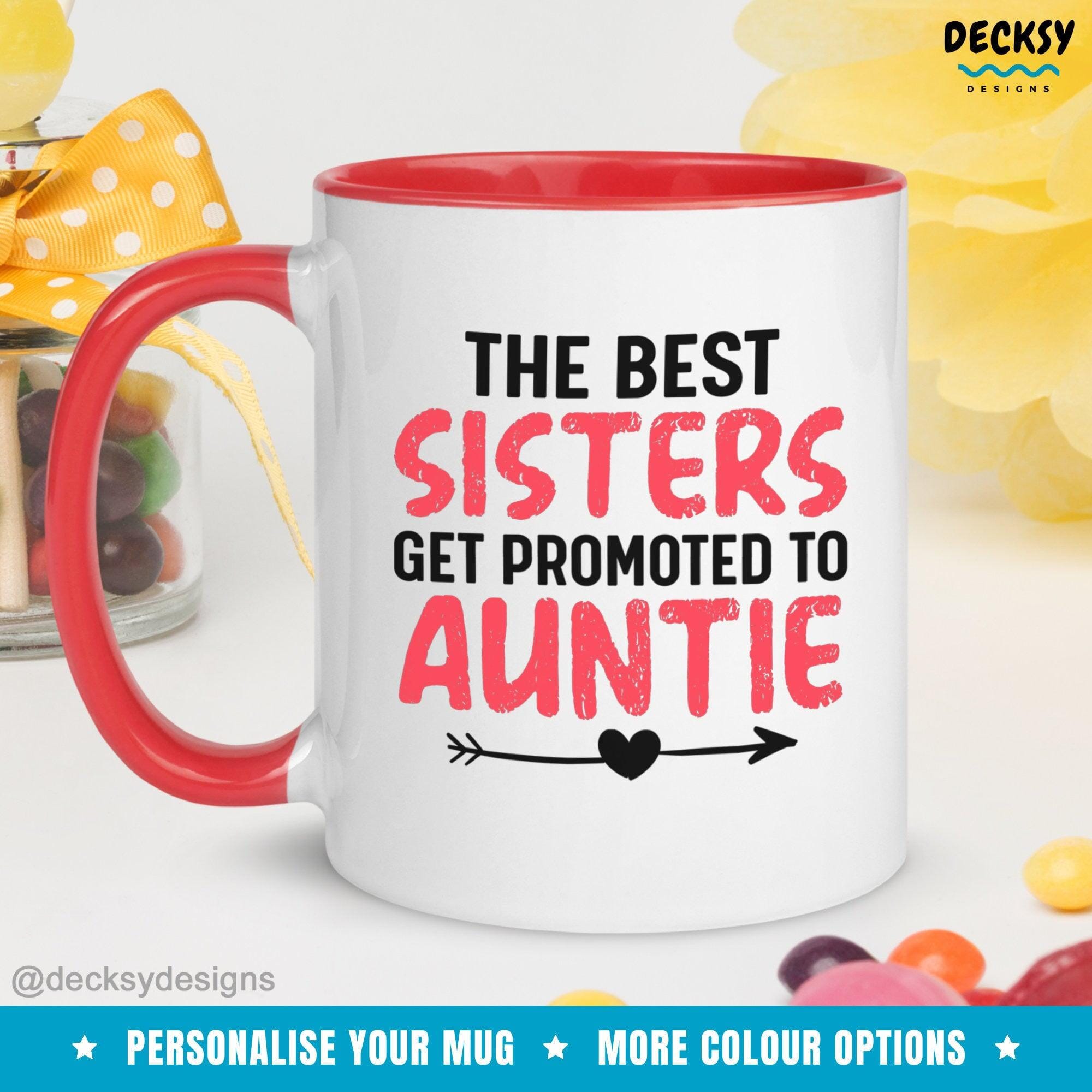 New Aunt Mug, Sister Auntie Gift-Home & Living:Kitchen & Dining:Drink & Barware:Drinkware:Mugs-DecksyDesigns-White Mug 11 oz-NO PERSONALISATION-DecksyDesigns