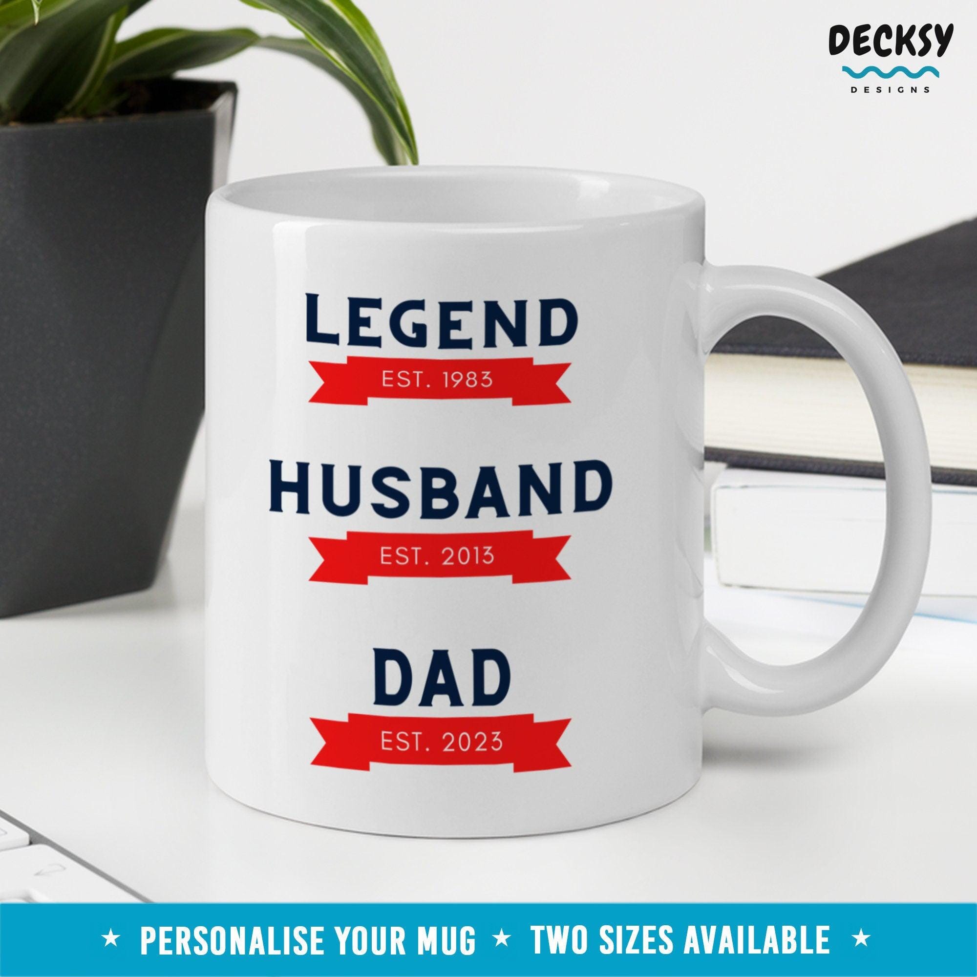 New Dad Gift, Personalised Coffee Mug-Home & Living:Kitchen & Dining:Drink & Barware:Drinkware:Mugs-DecksyDesigns-White Mug 11 oz-DecksyDesigns