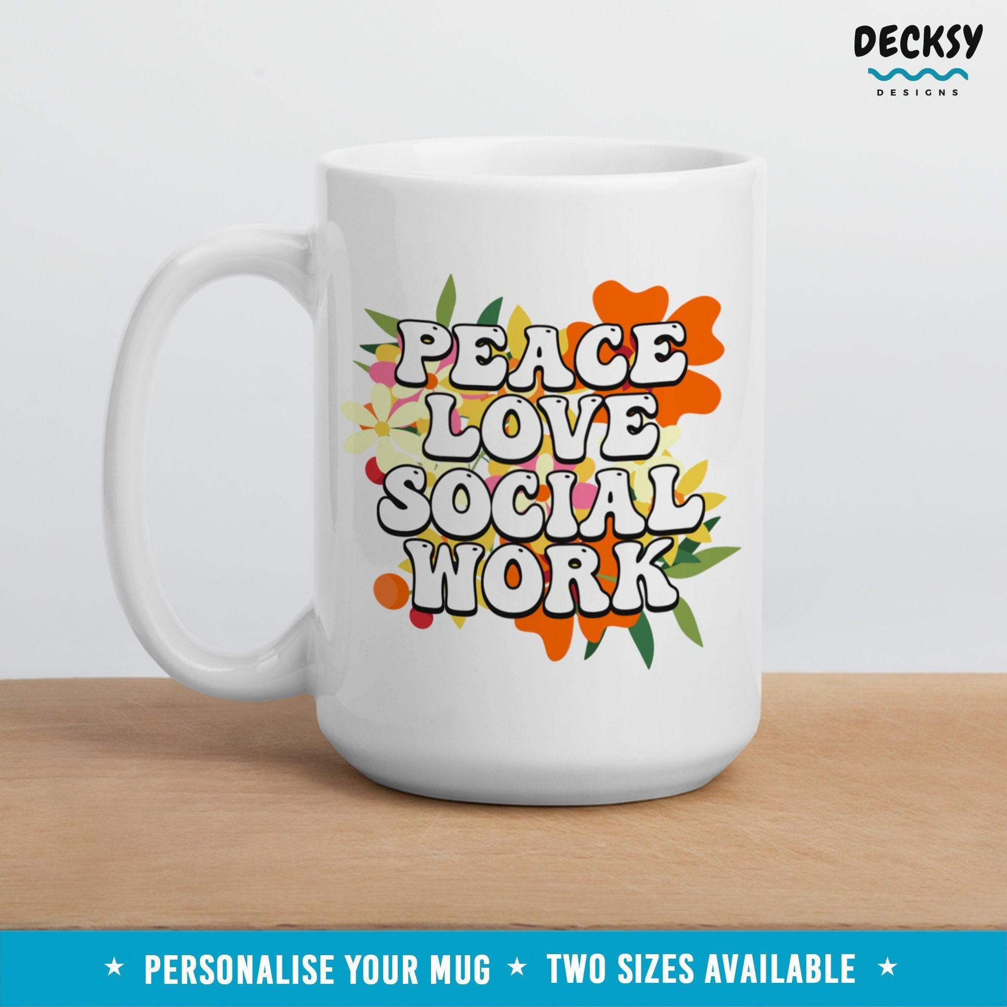 Personalised Social Worker Mug, Social Work Gift-Home & Living:Kitchen & Dining:Drink & Barware:Drinkware:Mugs-DecksyDesigns-White Mug 11 oz-NO PERSONALISATION-DecksyDesigns