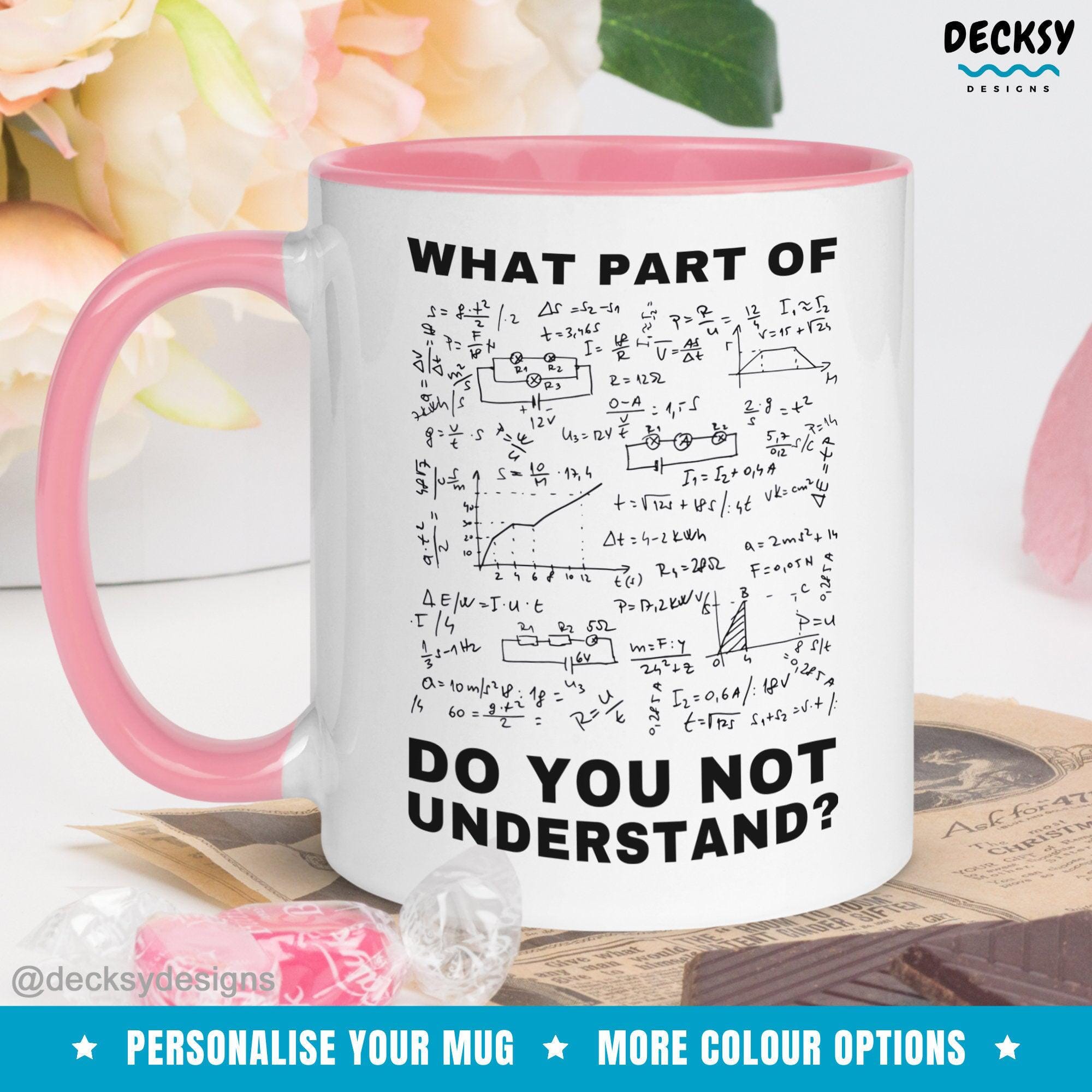 Physics Mug, Science Teacher Gift-Home & Living:Kitchen & Dining:Drink & Barware:Drinkware:Mugs-DecksyDesigns-White Mug 11 oz-NO PERSONALISATION-DecksyDesigns