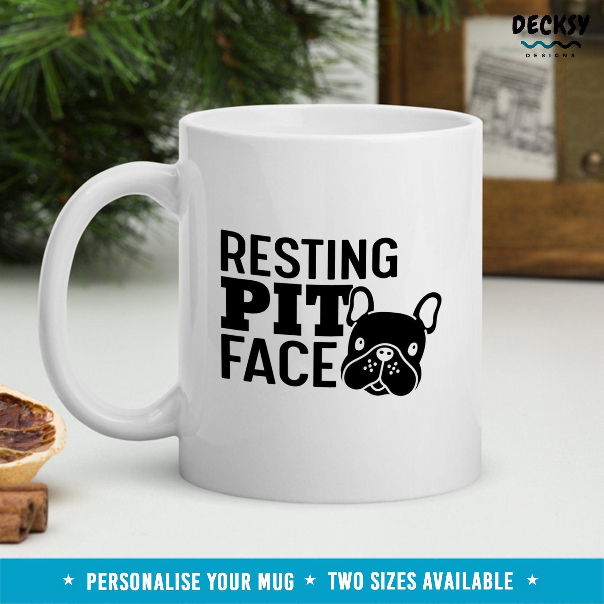 Pitbull Coffee Mug, Pitbull Owner Gift-Home & Living:Kitchen & Dining:Drink & Barware:Drinkware:Mugs-DecksyDesigns-White Mug 11 oz-NO PERSONALISATION-DecksyDesigns