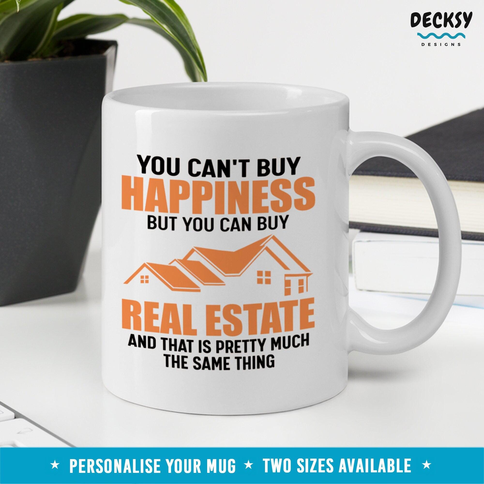 Real Estate Mug, Gift For Realtor-Home & Living:Kitchen & Dining:Drink & Barware:Drinkware:Mugs-DecksyDesigns-11 Oz-NO PERSONALISATION-DecksyDesigns