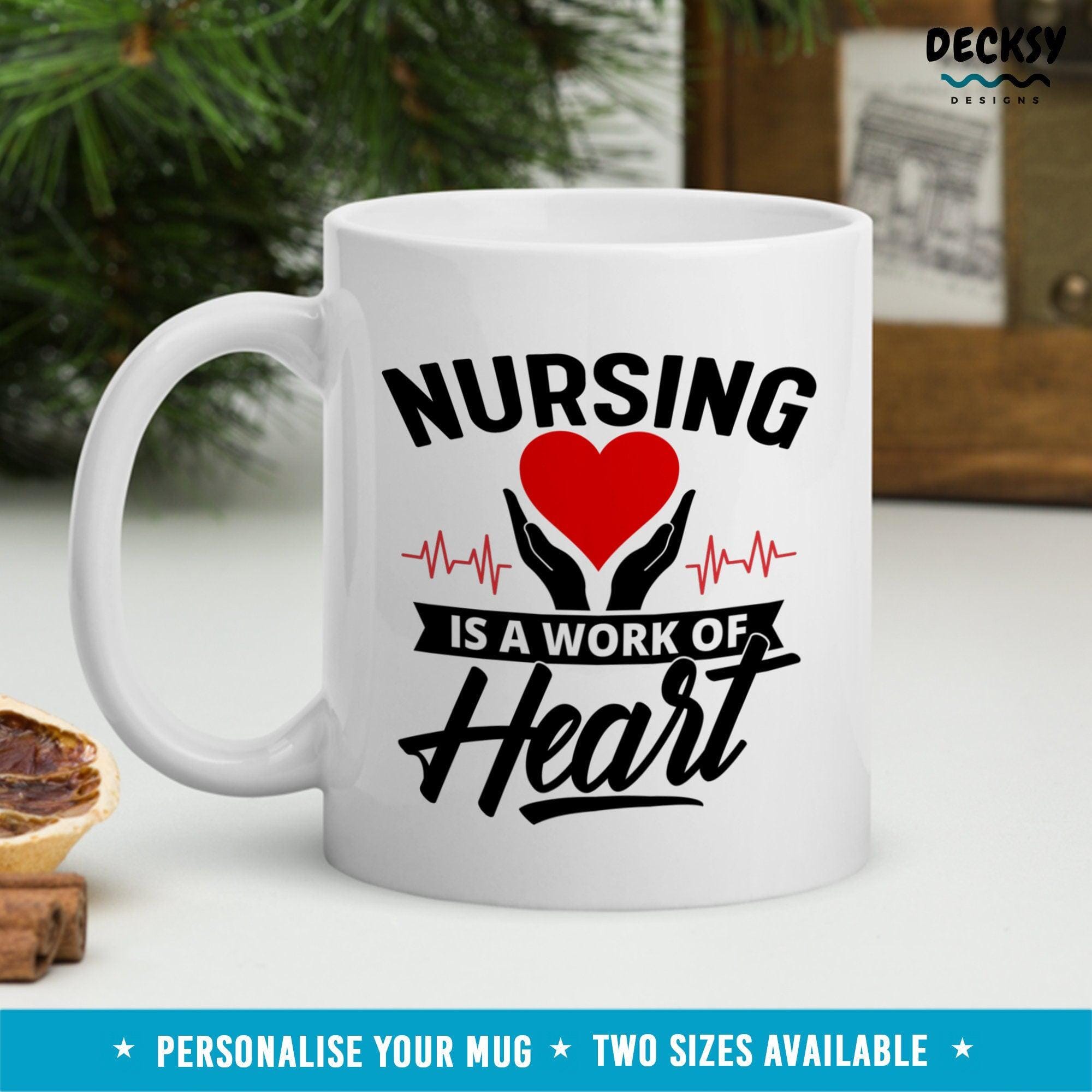 Registered Nurse Mug, Emergency Nurse Coffee Gift-Home & Living:Kitchen & Dining:Drink & Barware:Drinkware:Mugs-DecksyDesigns-11 Oz-NO PERSONALISATION-DecksyDesigns