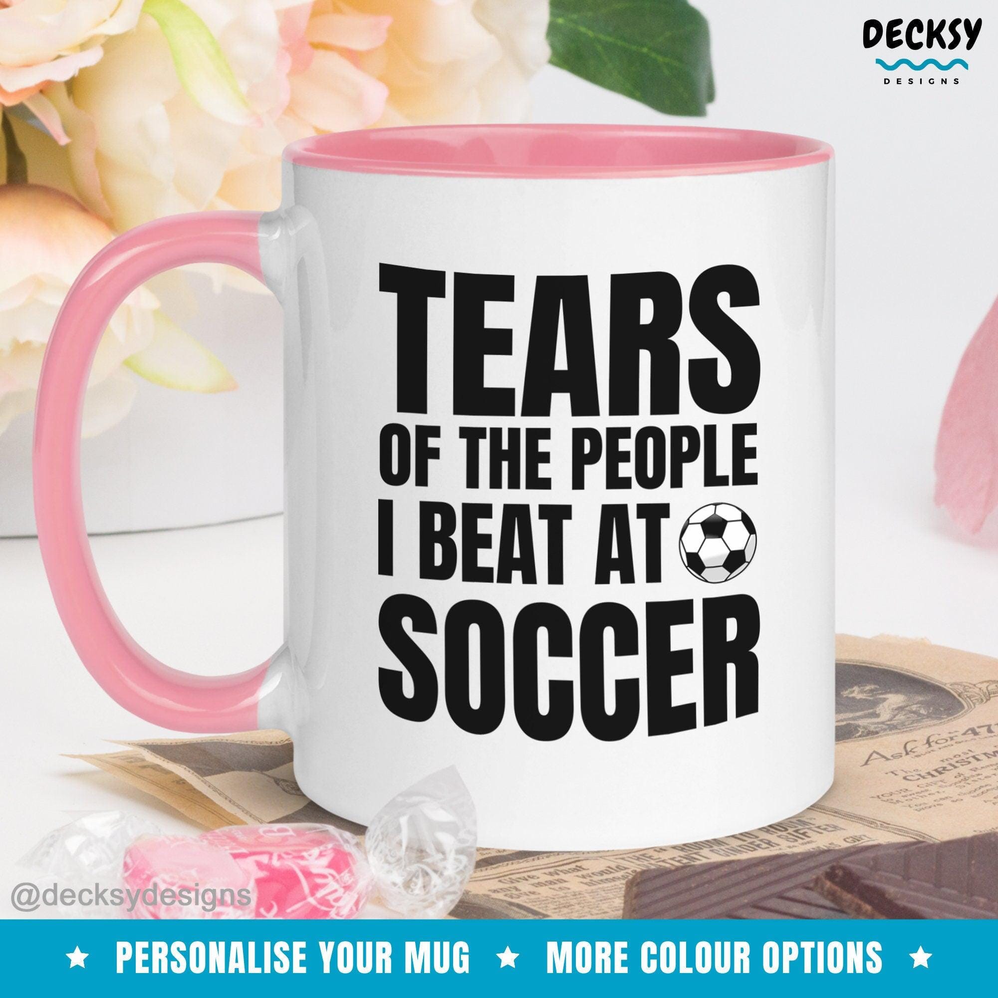 Soccer Mug, Custom Soccer Player Gift-Home & Living:Kitchen & Dining:Drink & Barware:Drinkware:Mugs-DecksyDesigns-White Mug 11 oz-NO PERSONALISATION-DecksyDesigns