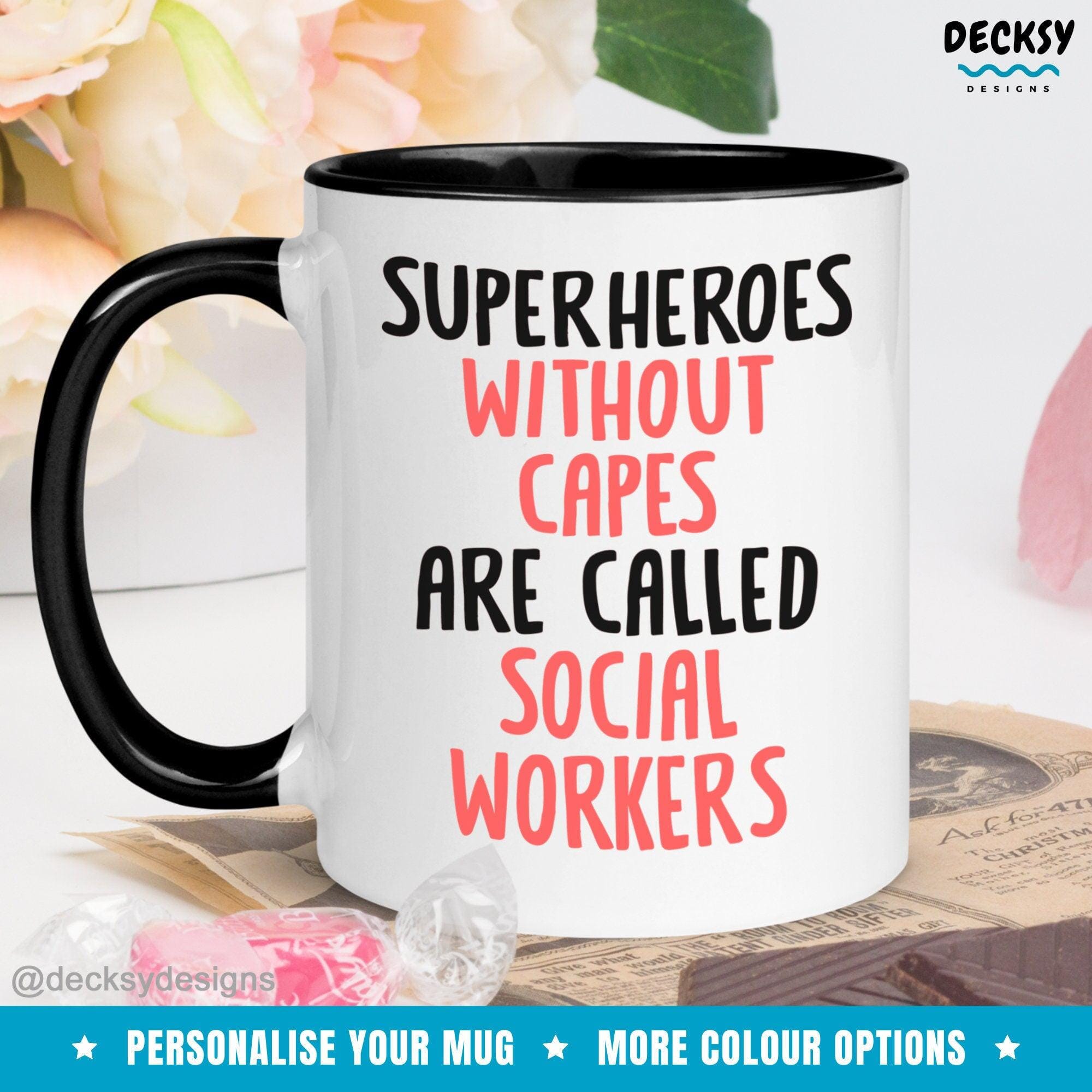 Social Work Mug, Custom Social Worker Gift-Home & Living:Kitchen & Dining:Drink & Barware:Drinkware:Mugs-DecksyDesigns-White Mug 11 oz-NO PERSONALISATION-DecksyDesigns