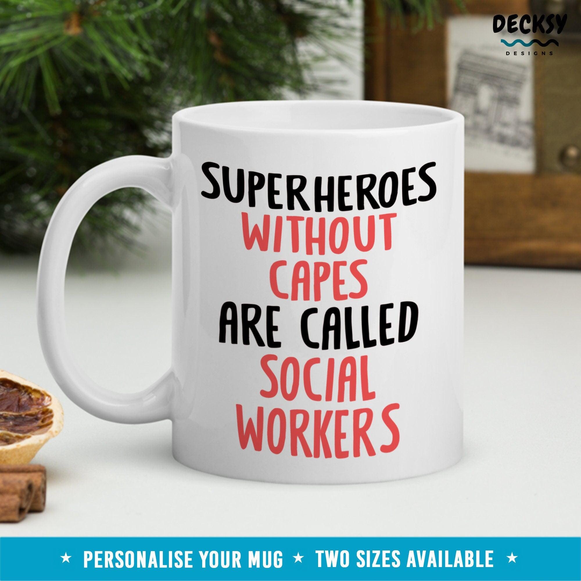 Social Work Mug, Custom Social Worker Gift-Home & Living:Kitchen & Dining:Drink & Barware:Drinkware:Mugs-DecksyDesigns-White Mug 11 oz-NO PERSONALISATION-DecksyDesigns