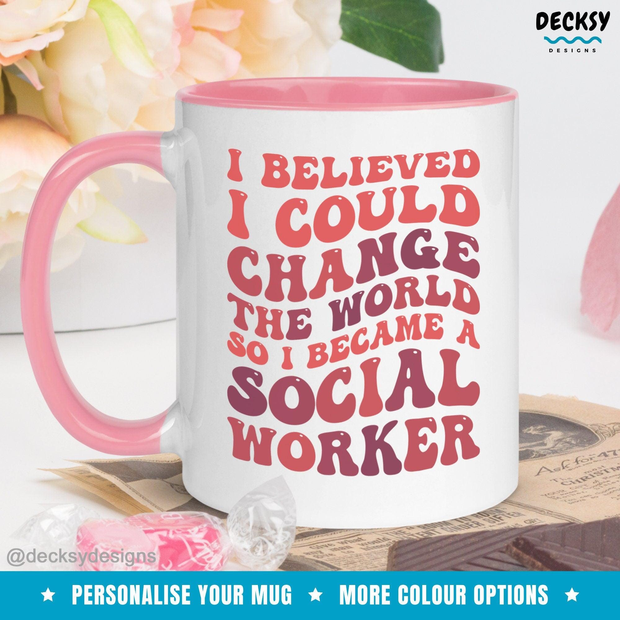 Social Worker Gift, Custom Social Work Mug-Home & Living:Kitchen & Dining:Drink & Barware:Drinkware:Mugs-DecksyDesigns-White Mug 11 oz-NO PERSONALISATION-DecksyDesigns