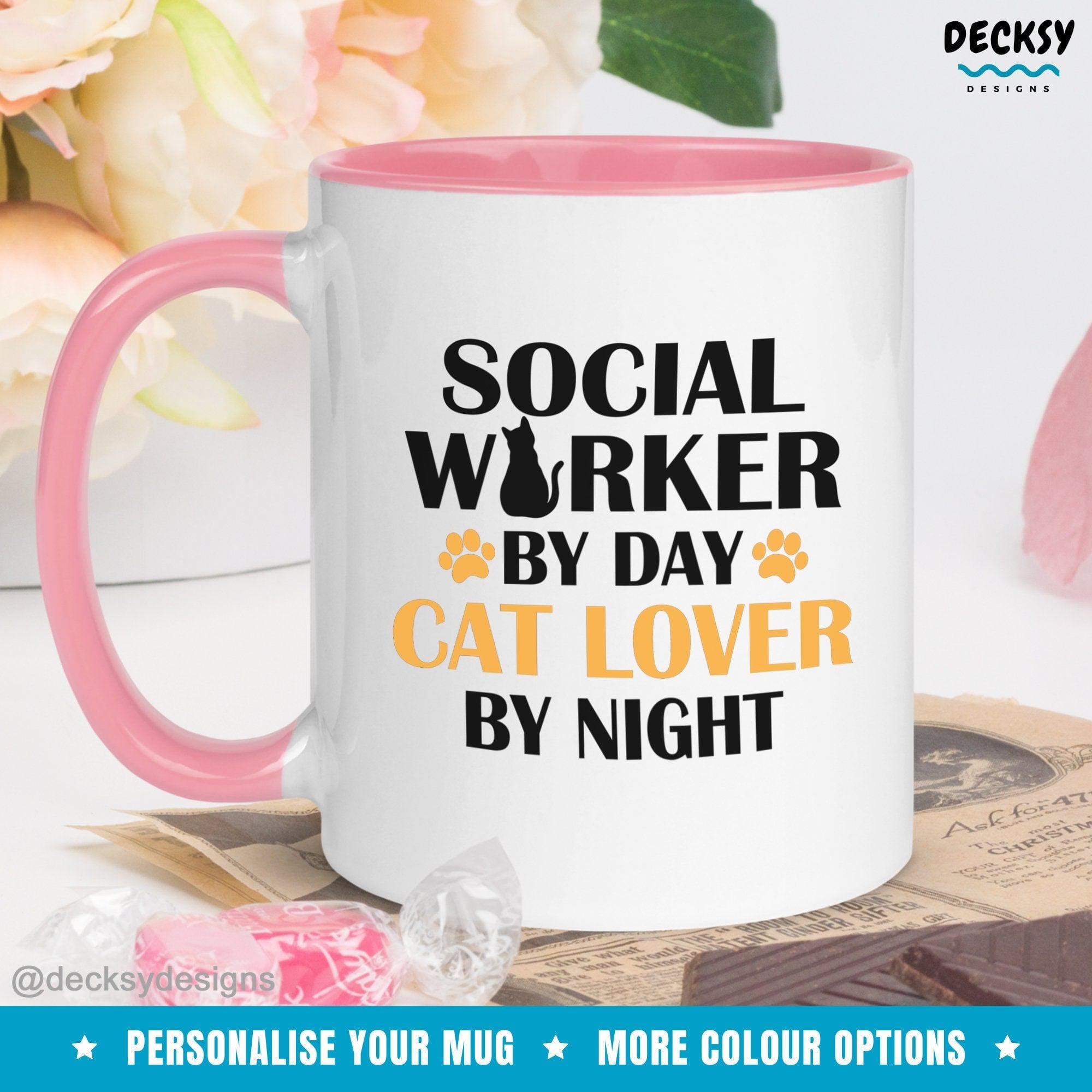 Social Worker Gift, Social Work Mug-Home & Living:Kitchen & Dining:Drink & Barware:Drinkware:Mugs-DecksyDesigns-White Mug 11 oz-NO PERSONALISATION-DecksyDesigns