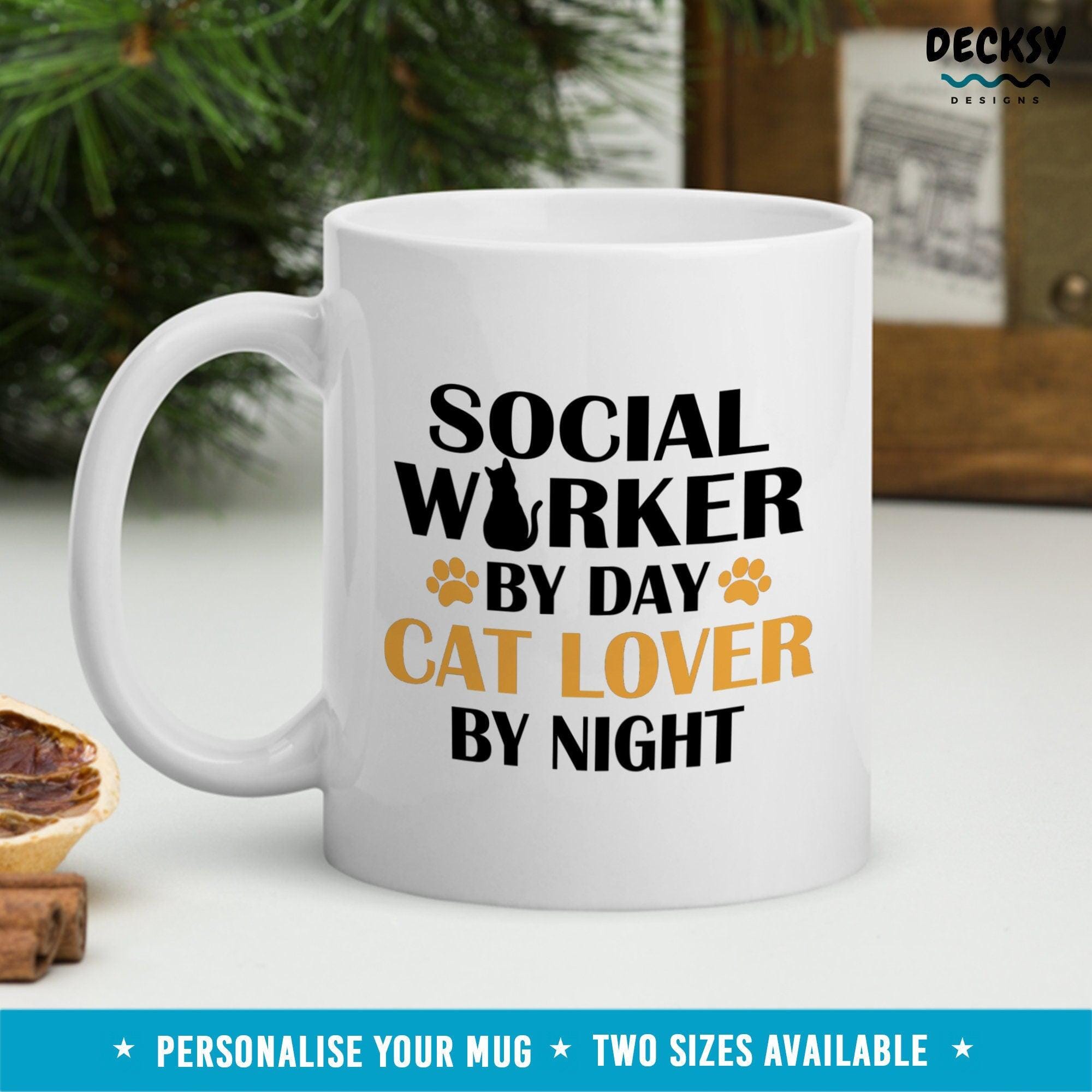 Social Worker Gift, Social Work Mug-Home & Living:Kitchen & Dining:Drink & Barware:Drinkware:Mugs-DecksyDesigns-White Mug 11 oz-NO PERSONALISATION-DecksyDesigns