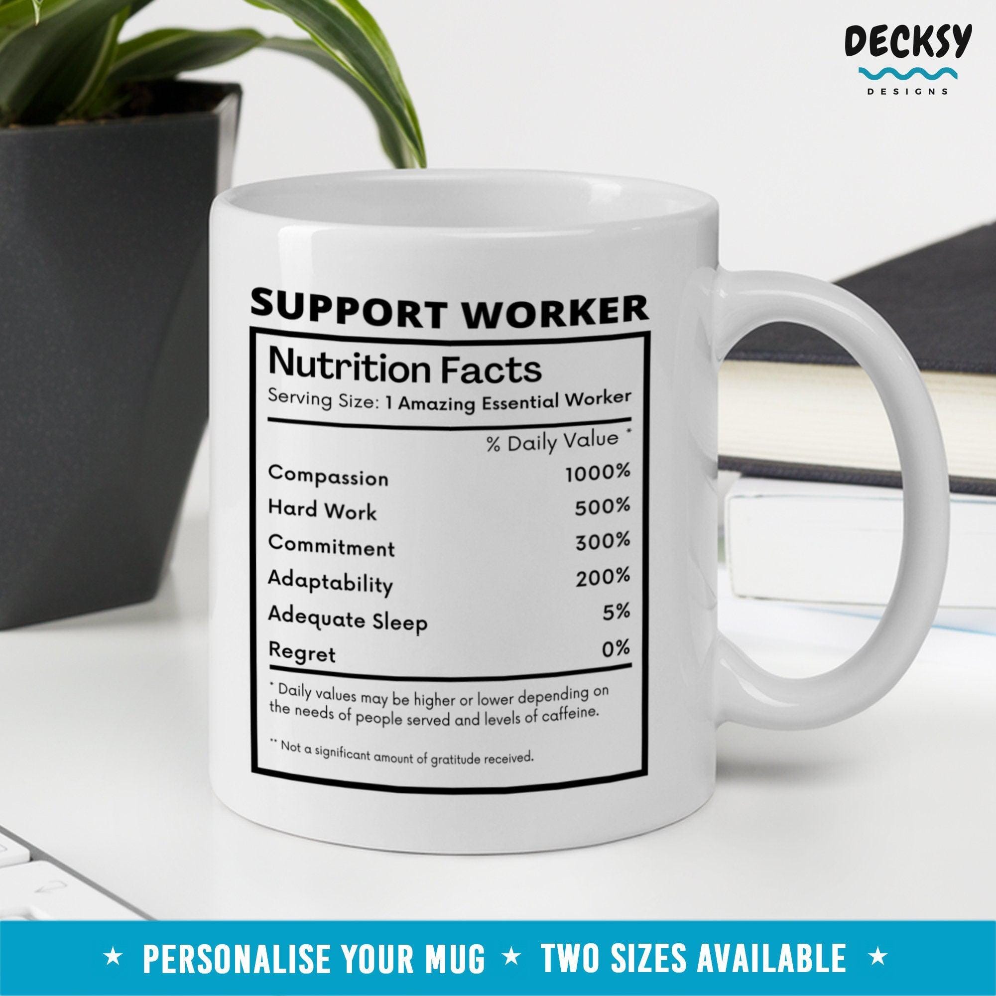 Support Worker Mug, Support Worker Appreciation Gift-Home & Living:Kitchen & Dining:Drink & Barware:Drinkware:Mugs-DecksyDesigns-11 Oz-NO PERSONALISATION-DecksyDesigns